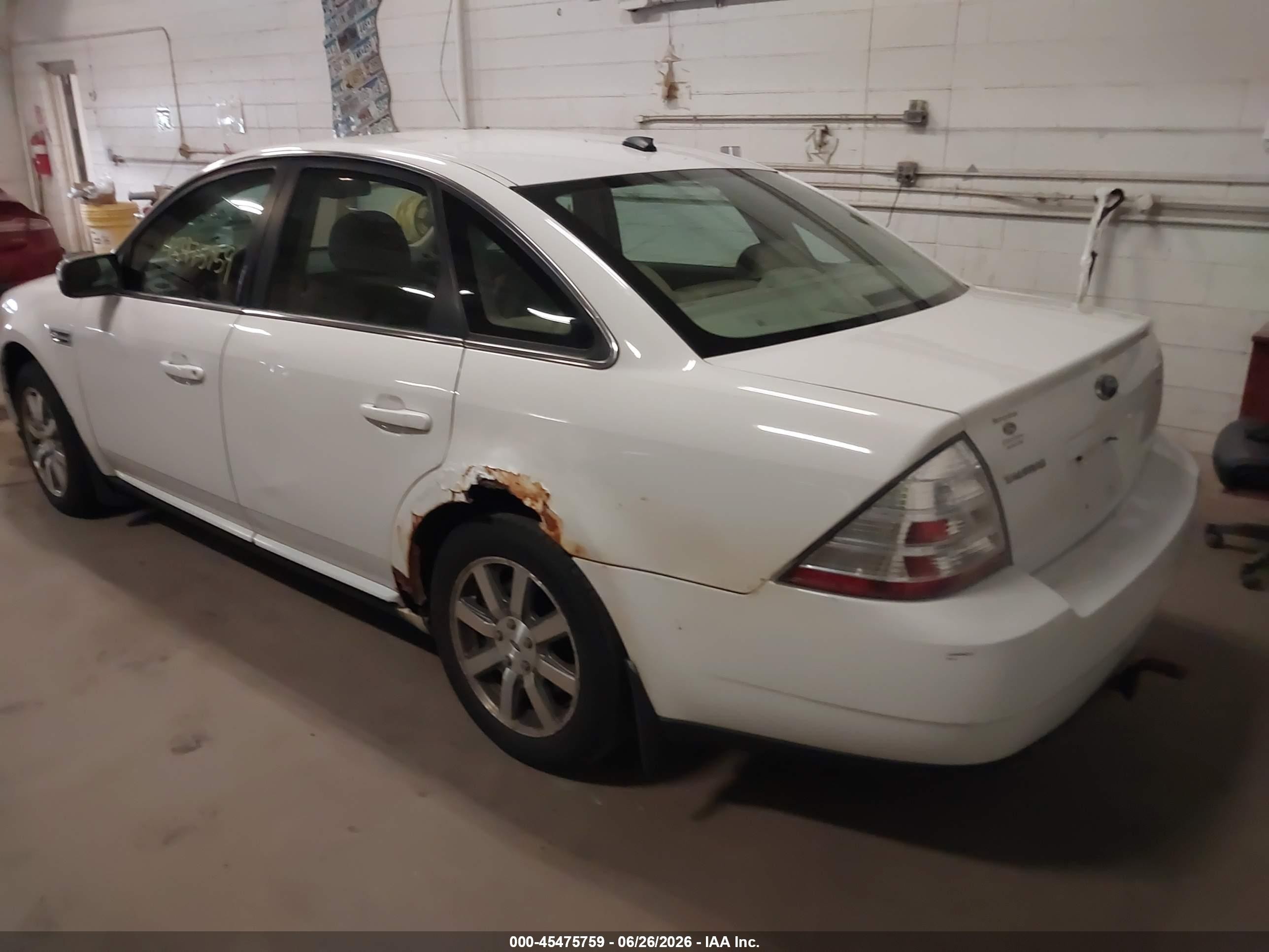 2008 Ford Taurus Sel White vin: 1FAHP24W38G111434