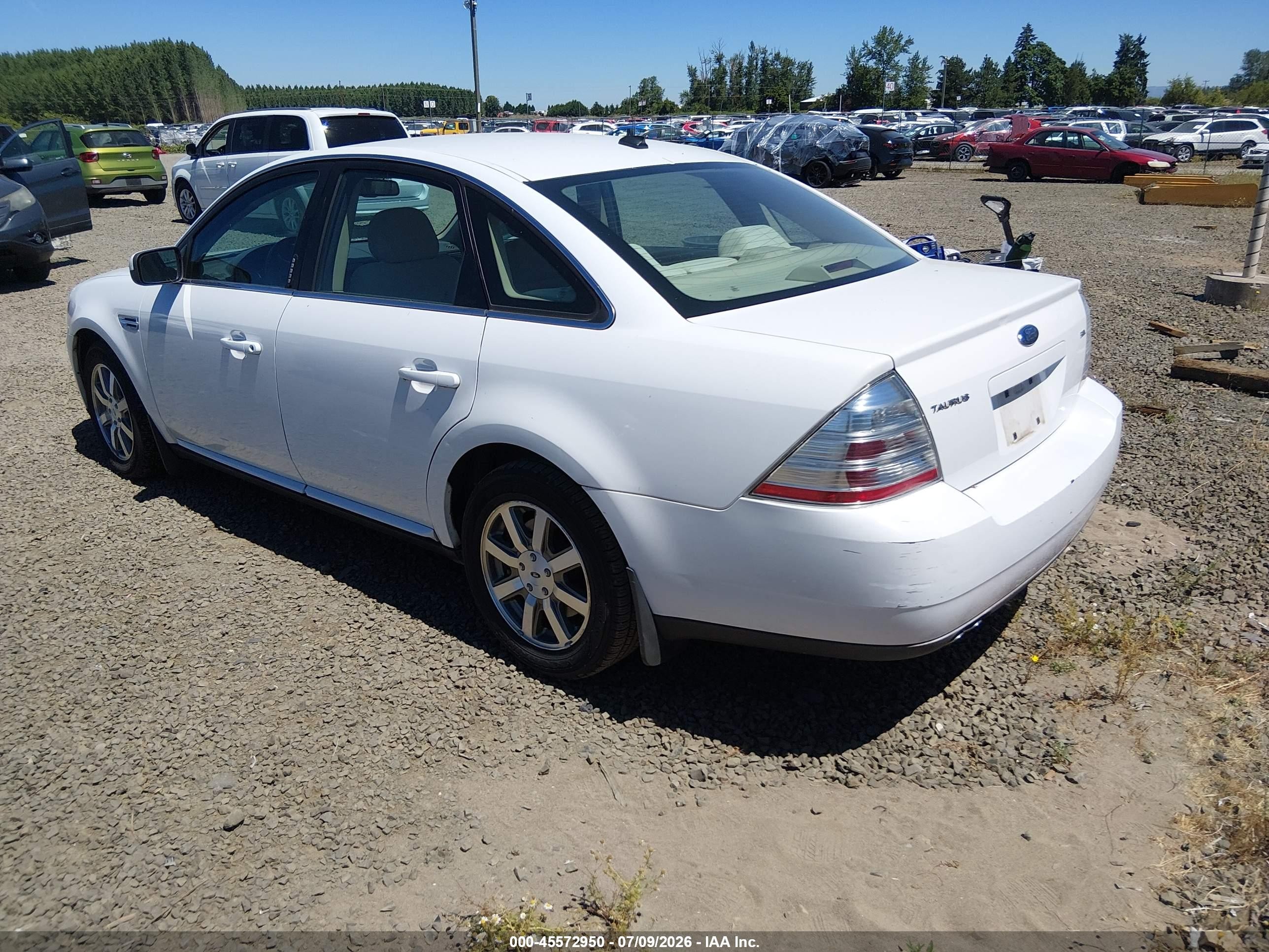 2008 Ford Taurus Sel White vin: 1FAHP24W68G172731