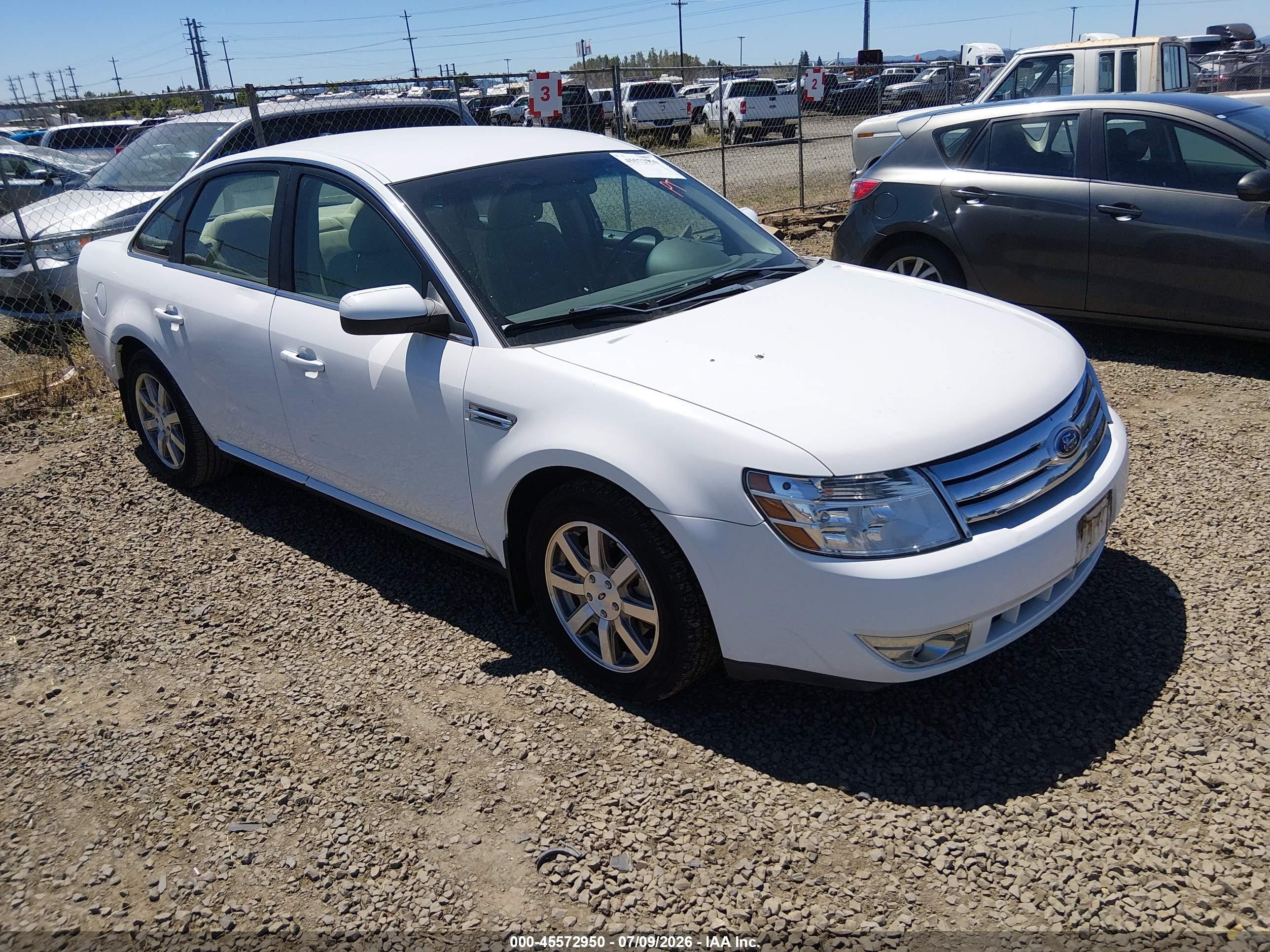 2008 Ford Taurus Sel White vin: 1FAHP24W68G172731