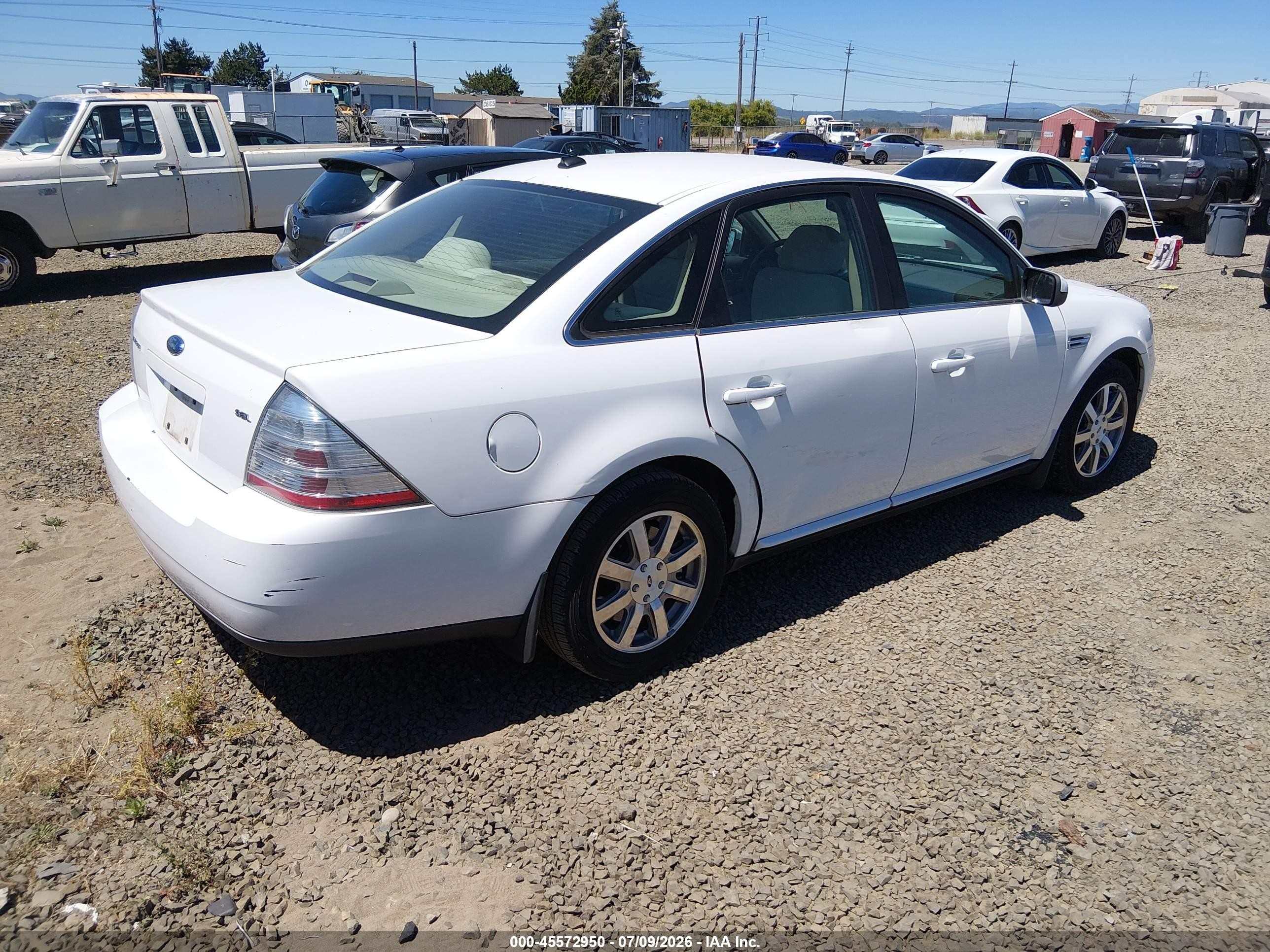 2008 Ford Taurus Sel White vin: 1FAHP24W68G172731