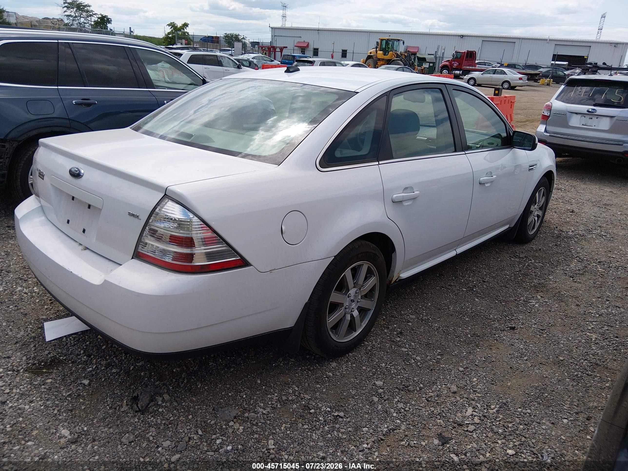 2008 Ford Taurus Sel White vin: 1FAHP24W88G161195