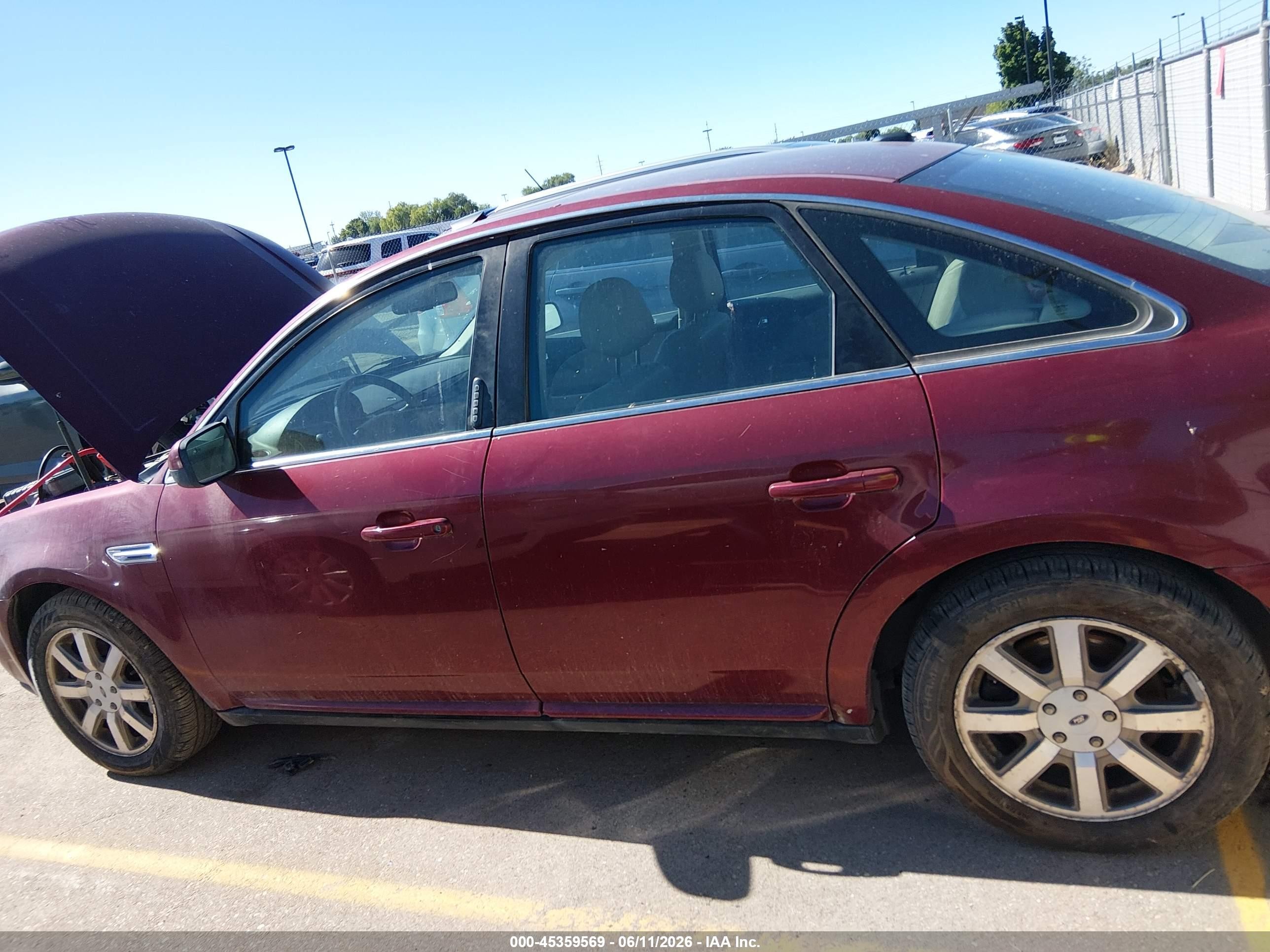 2008 Ford Taurus Sel Красный vin: 1FAHP24W88G181348