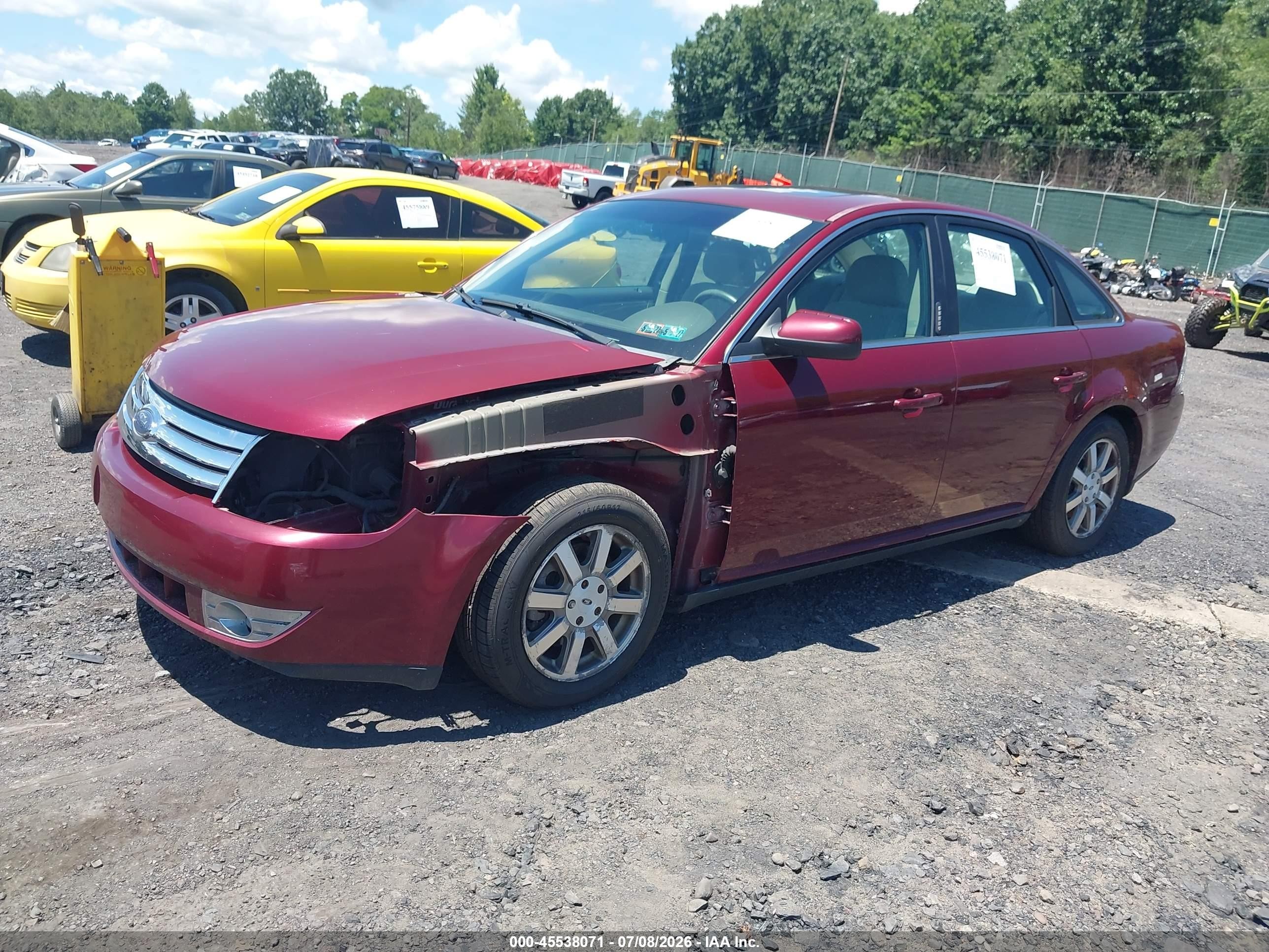 2008 Ford Taurus Sel Red vin: 1FAHP24W98G112099