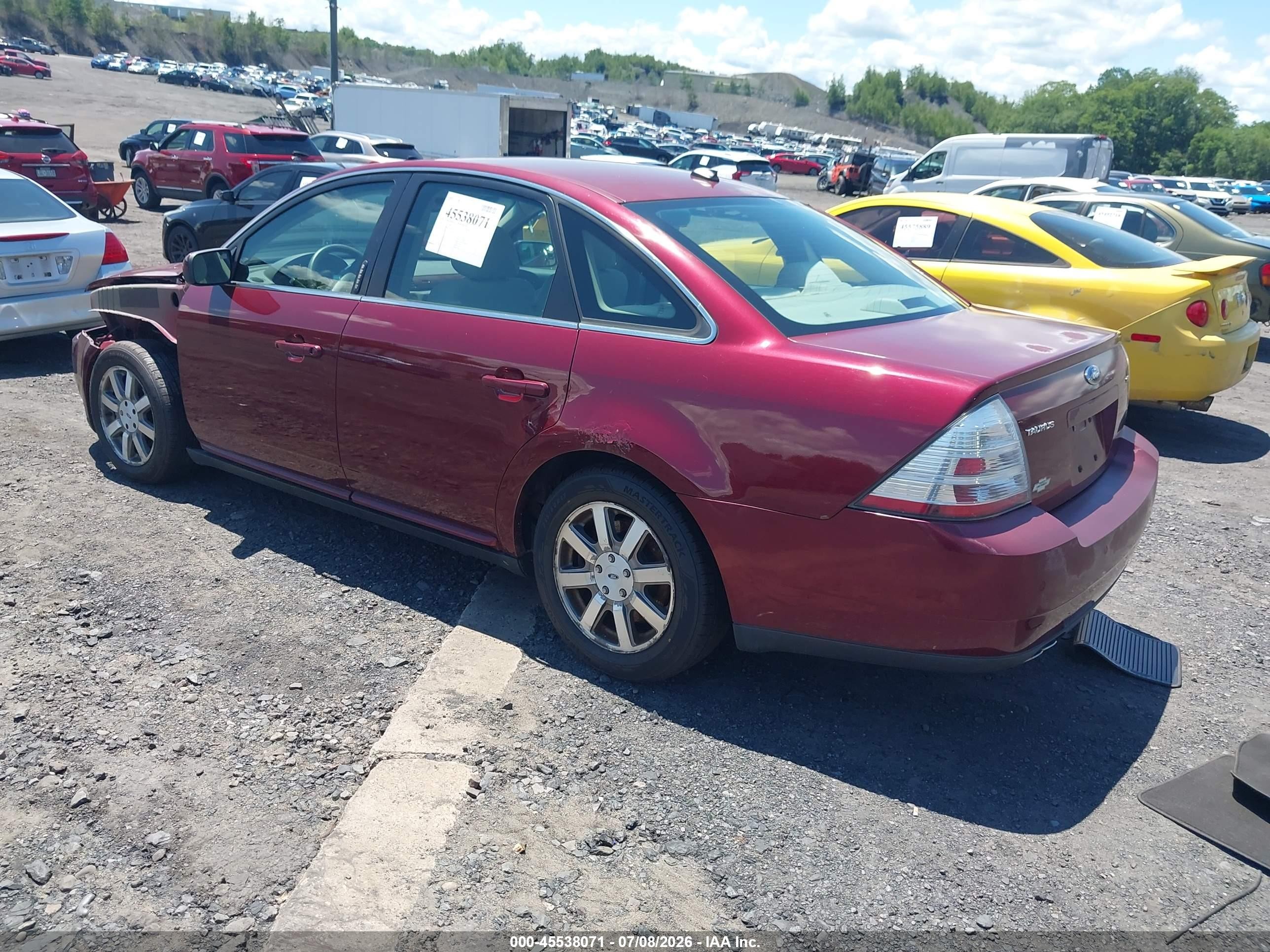 2008 Ford Taurus Sel Red vin: 1FAHP24W98G112099