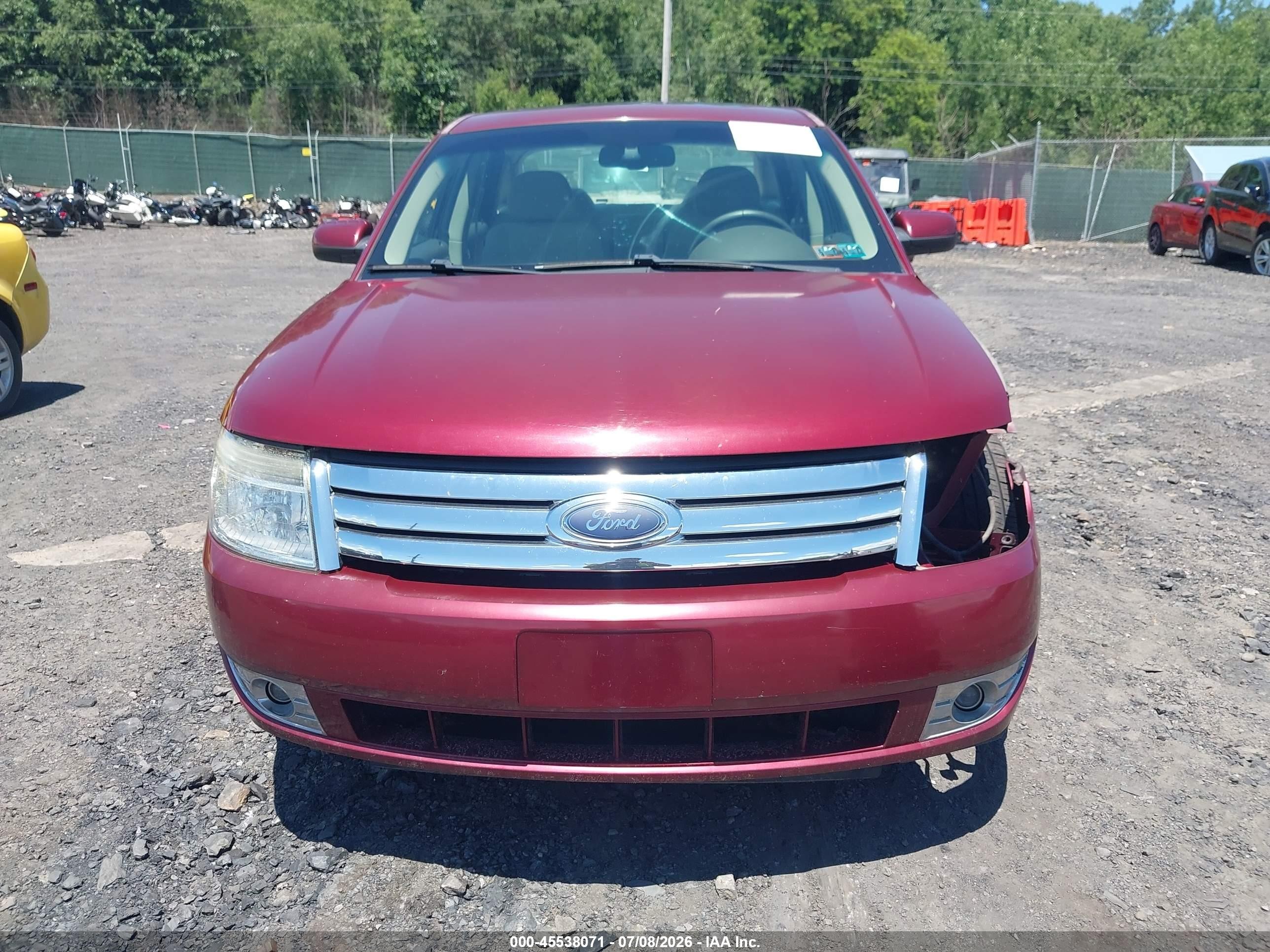 2008 Ford Taurus Sel Red vin: 1FAHP24W98G112099