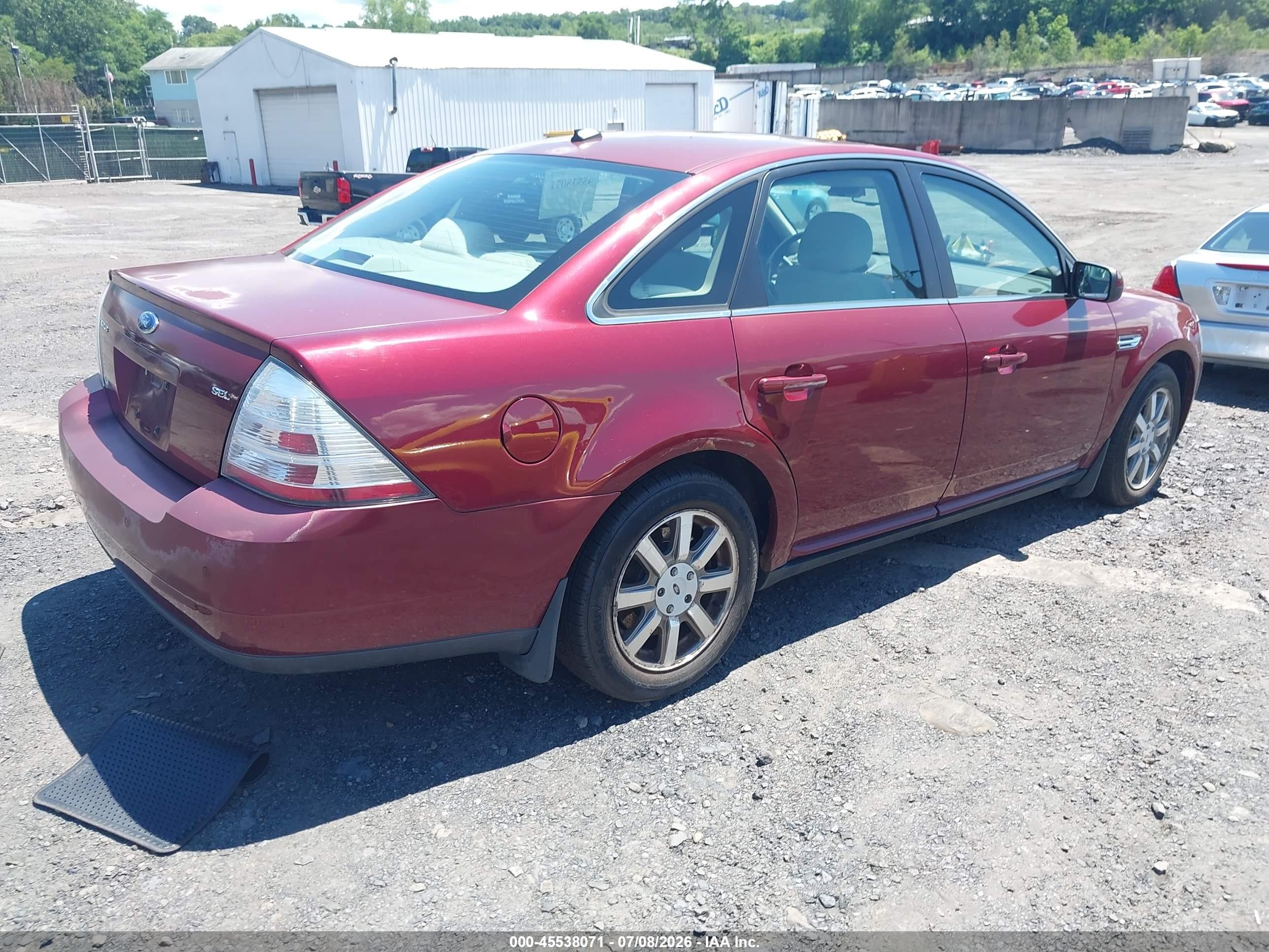 2008 Ford Taurus Sel Red vin: 1FAHP24W98G112099