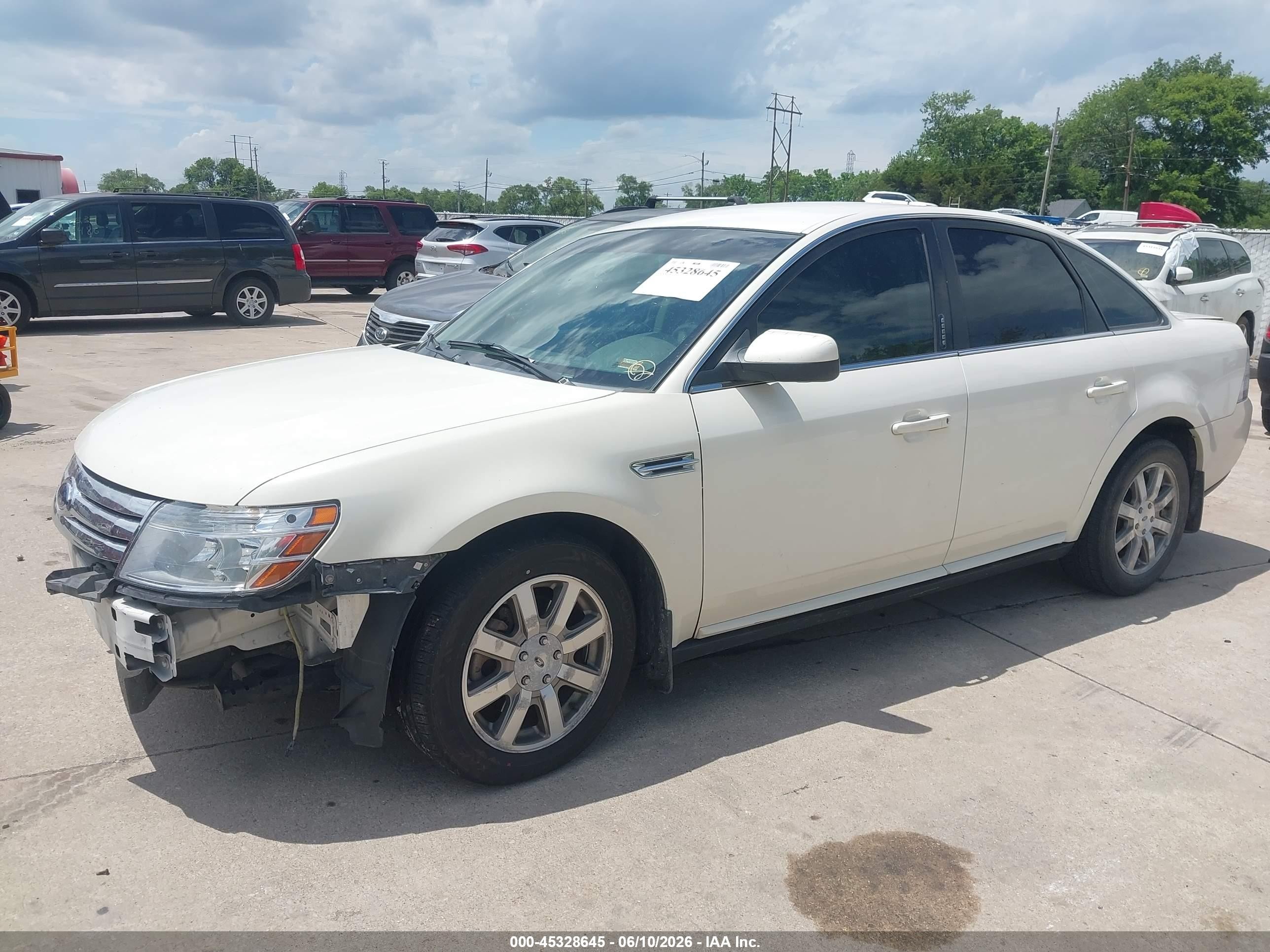2009 Ford Taurus Sel White vin: 1FAHP24W99G106837