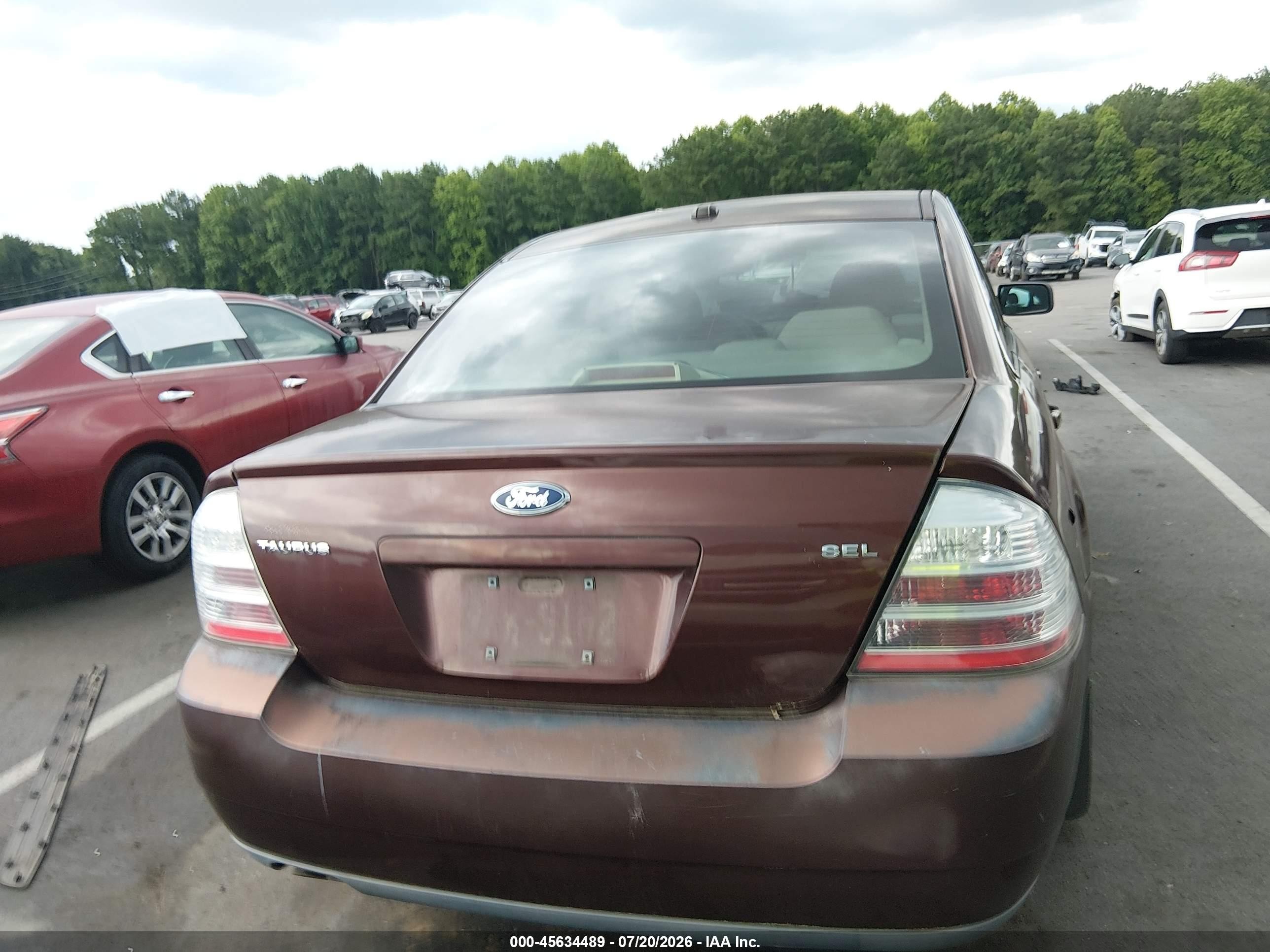2009 Ford Taurus Sel Burgundy vin: 1FAHP24WX9G120116