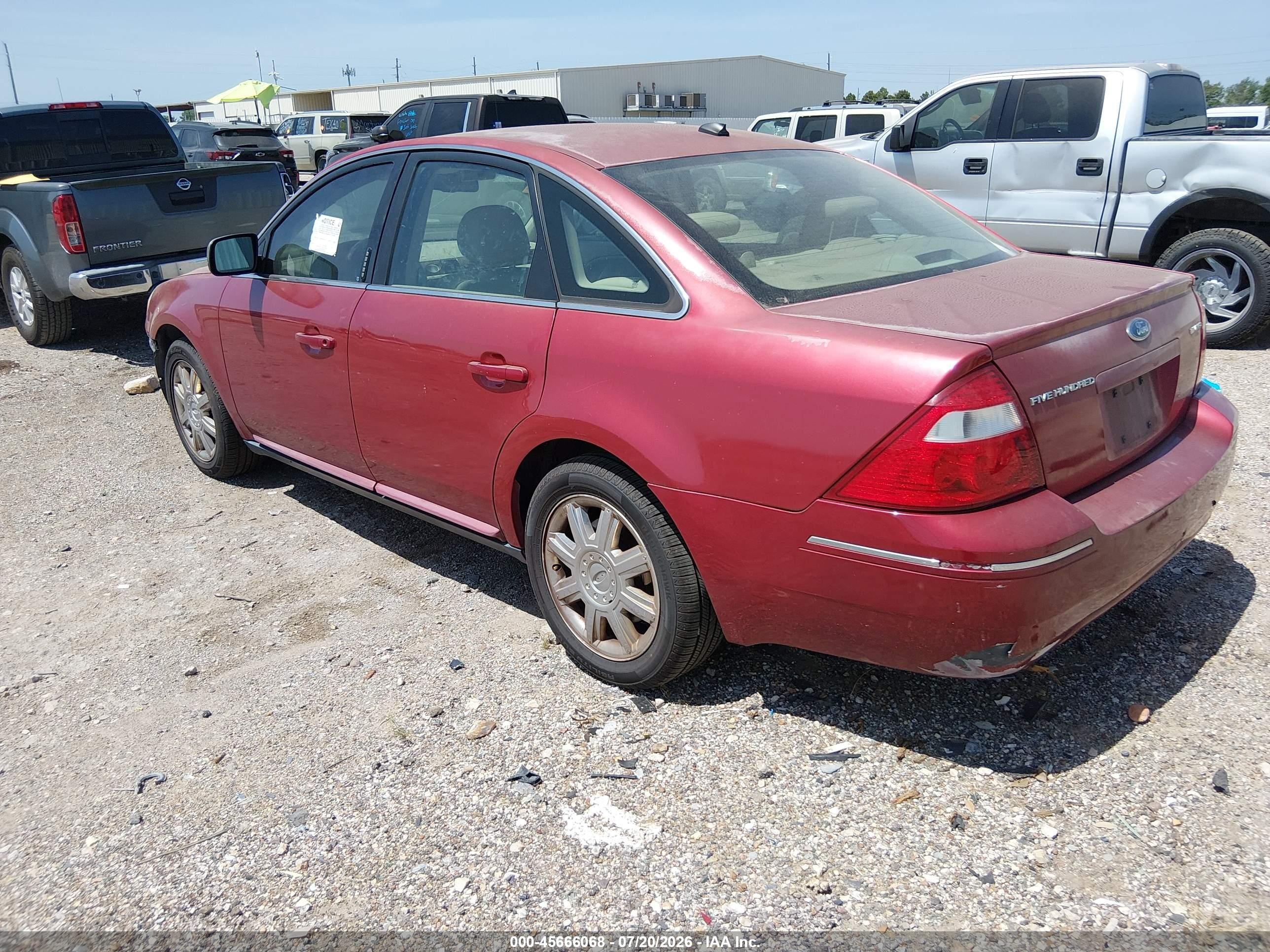 2007 Ford Five Hundred Limited Burgundy vin: 1FAHP25107G151908