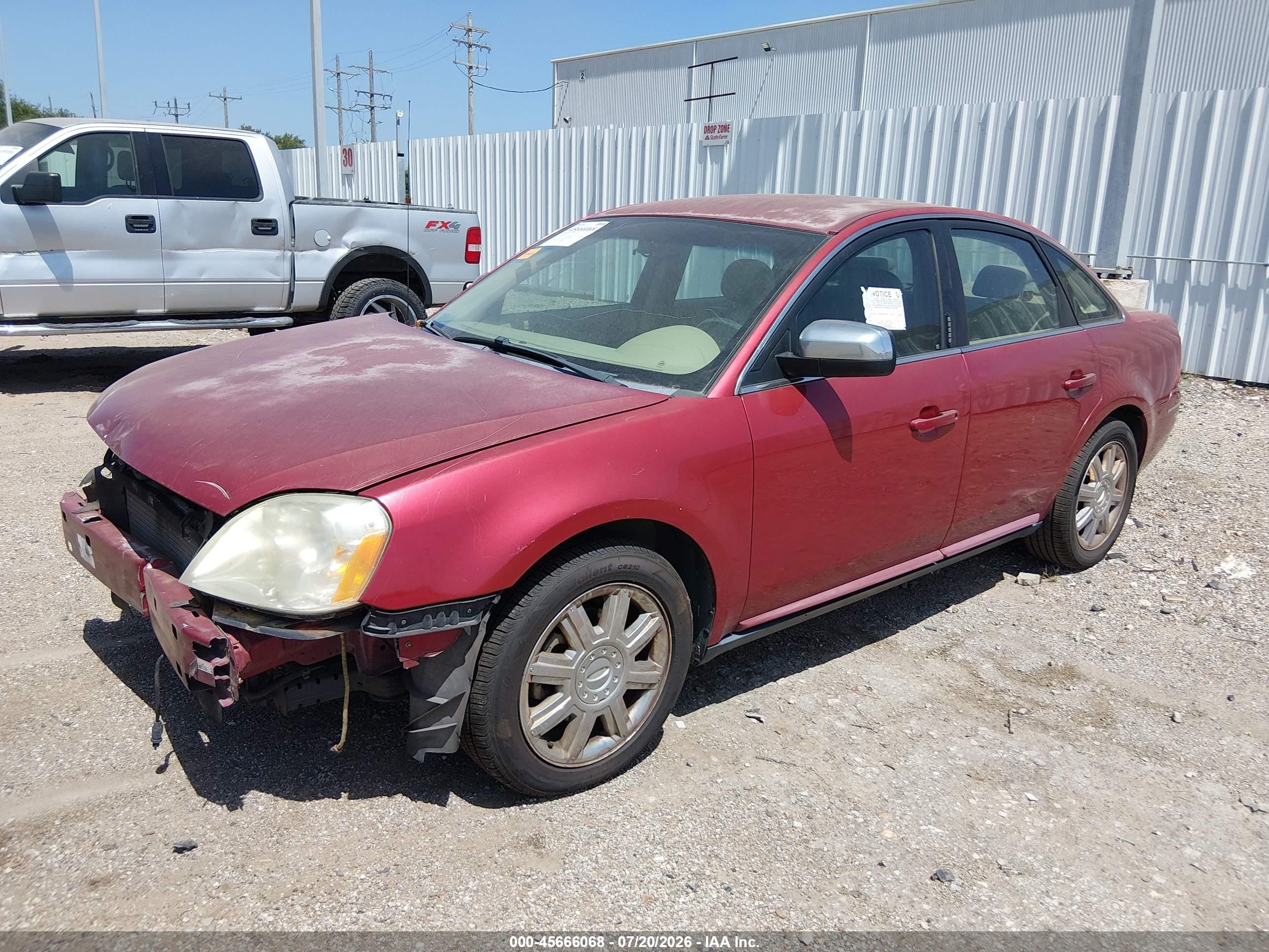 2007 Ford Five Hundred Limited Burgundy vin: 1FAHP25107G151908
