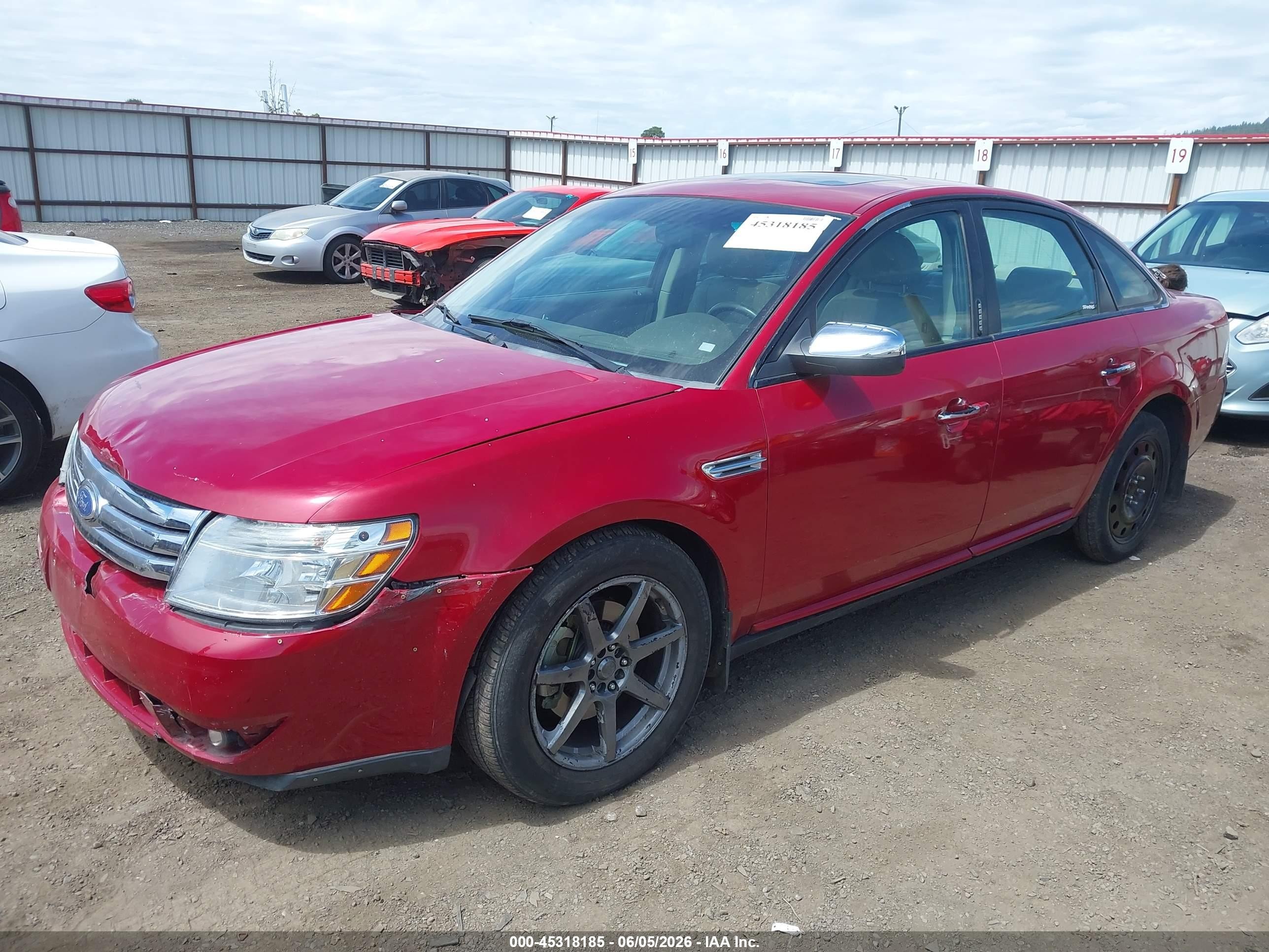 2009 Ford Taurus Limited Red vin: 1FAHP25W39G125740