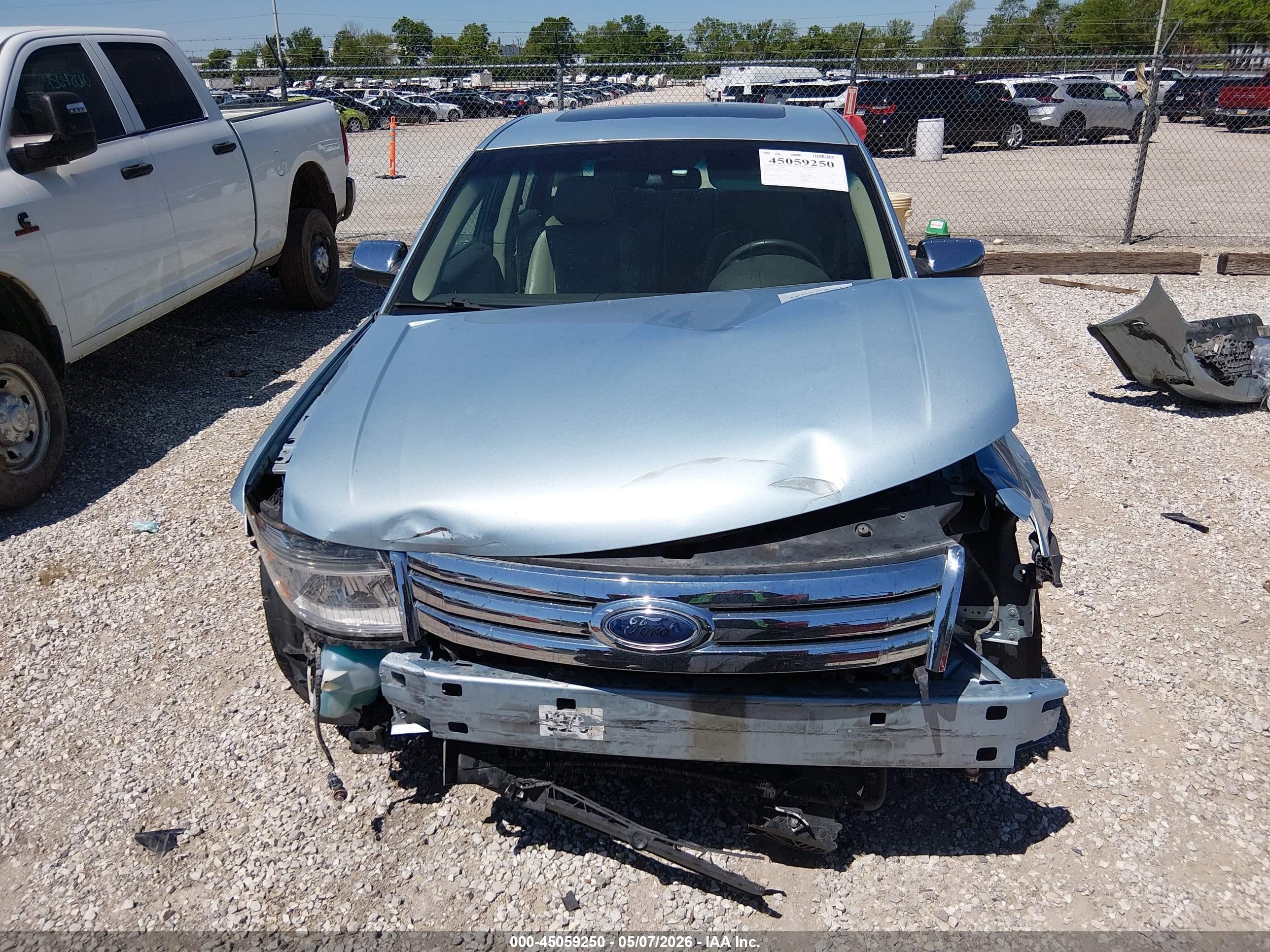 2008 Ford Taurus Limited Light Blue vin: 1FAHP25W58G109361
