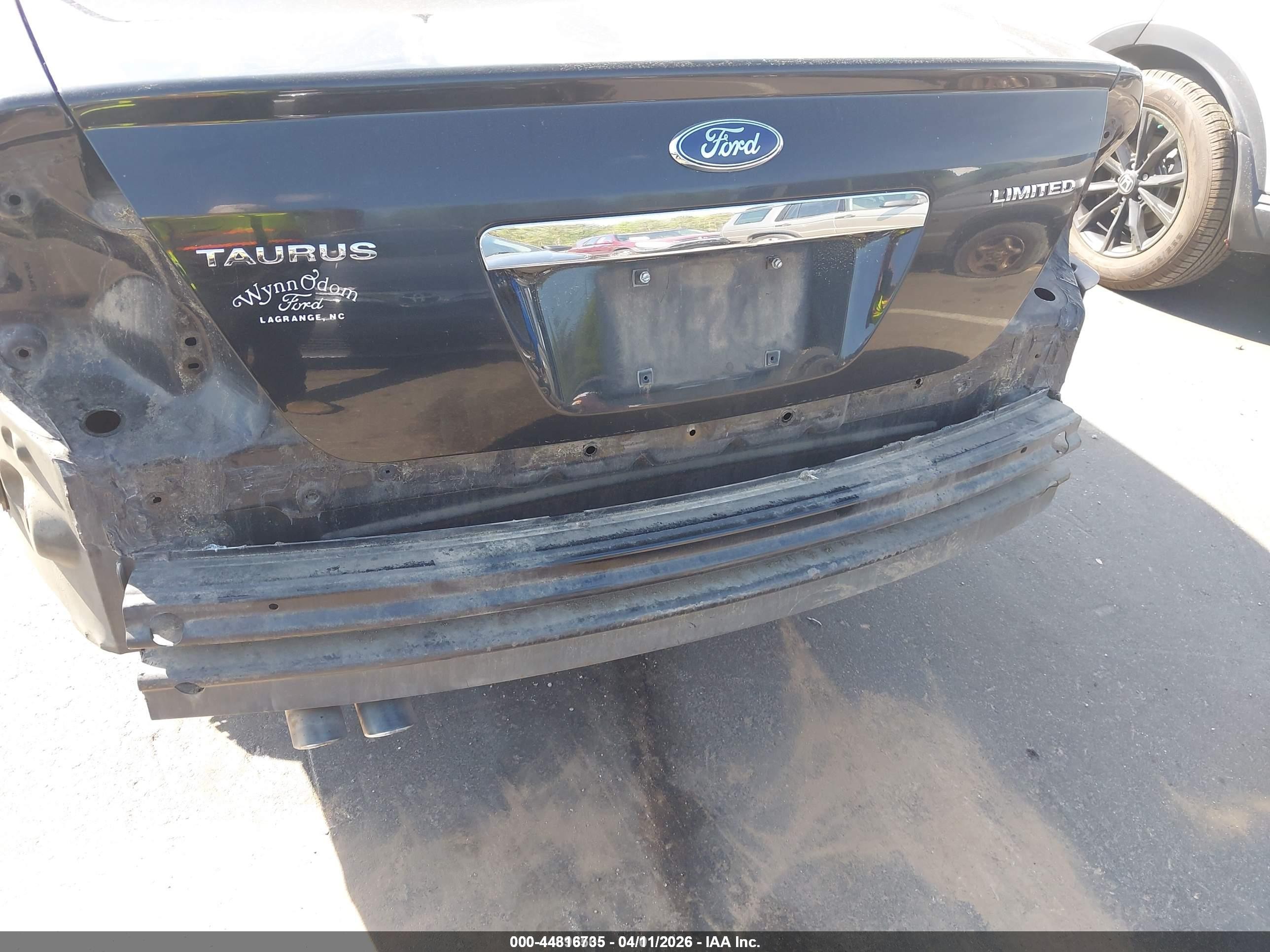 2008 Ford Taurus Limited Black vin: 1FAHP25W58G164909