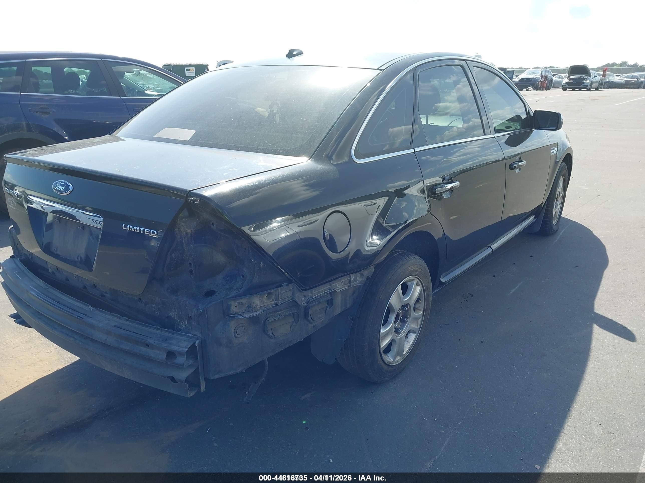 2008 Ford Taurus Limited Black vin: 1FAHP25W58G164909
