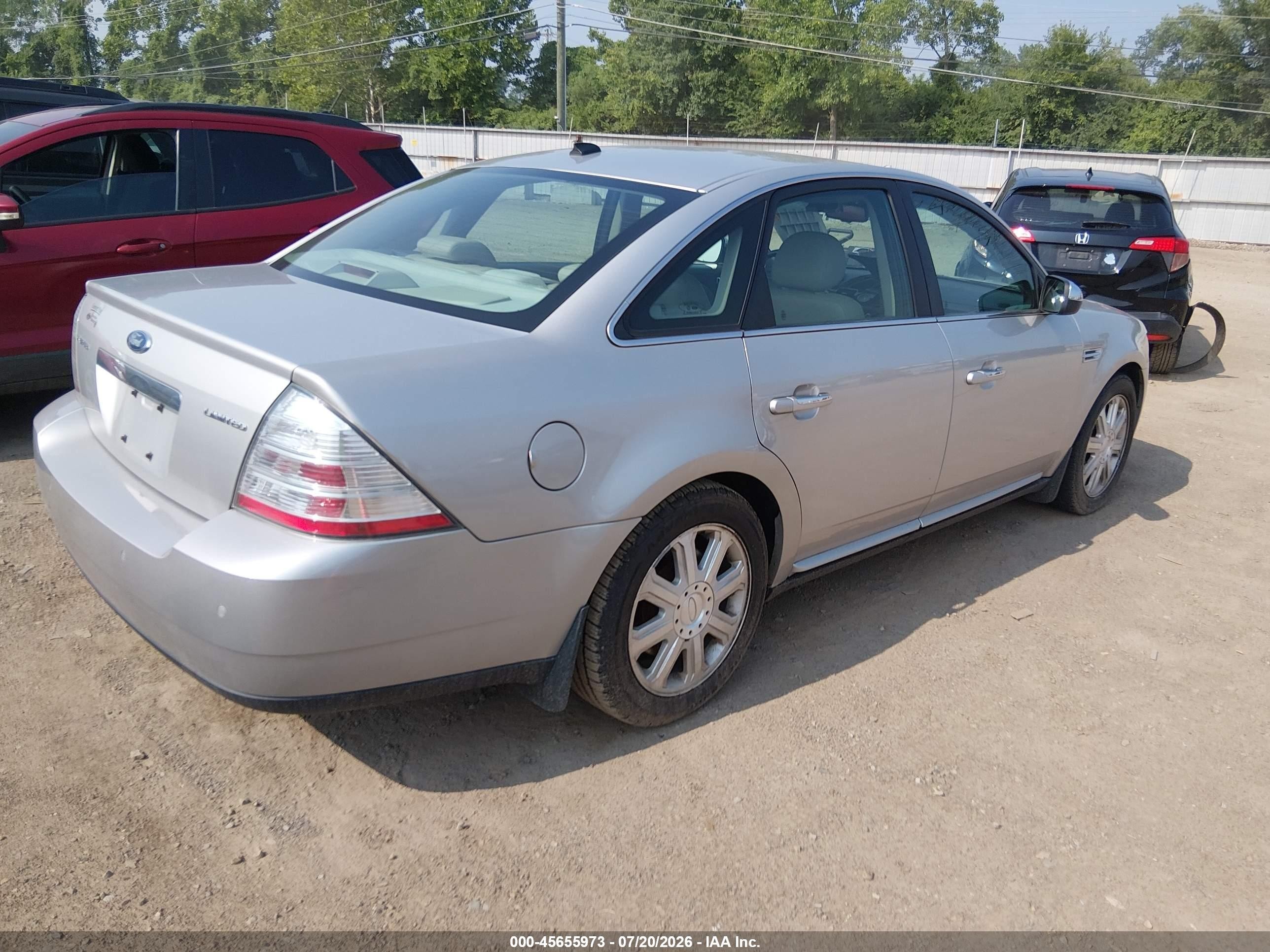 2008 Ford Taurus Limited Silver vin: 1FAHP25W68G145589