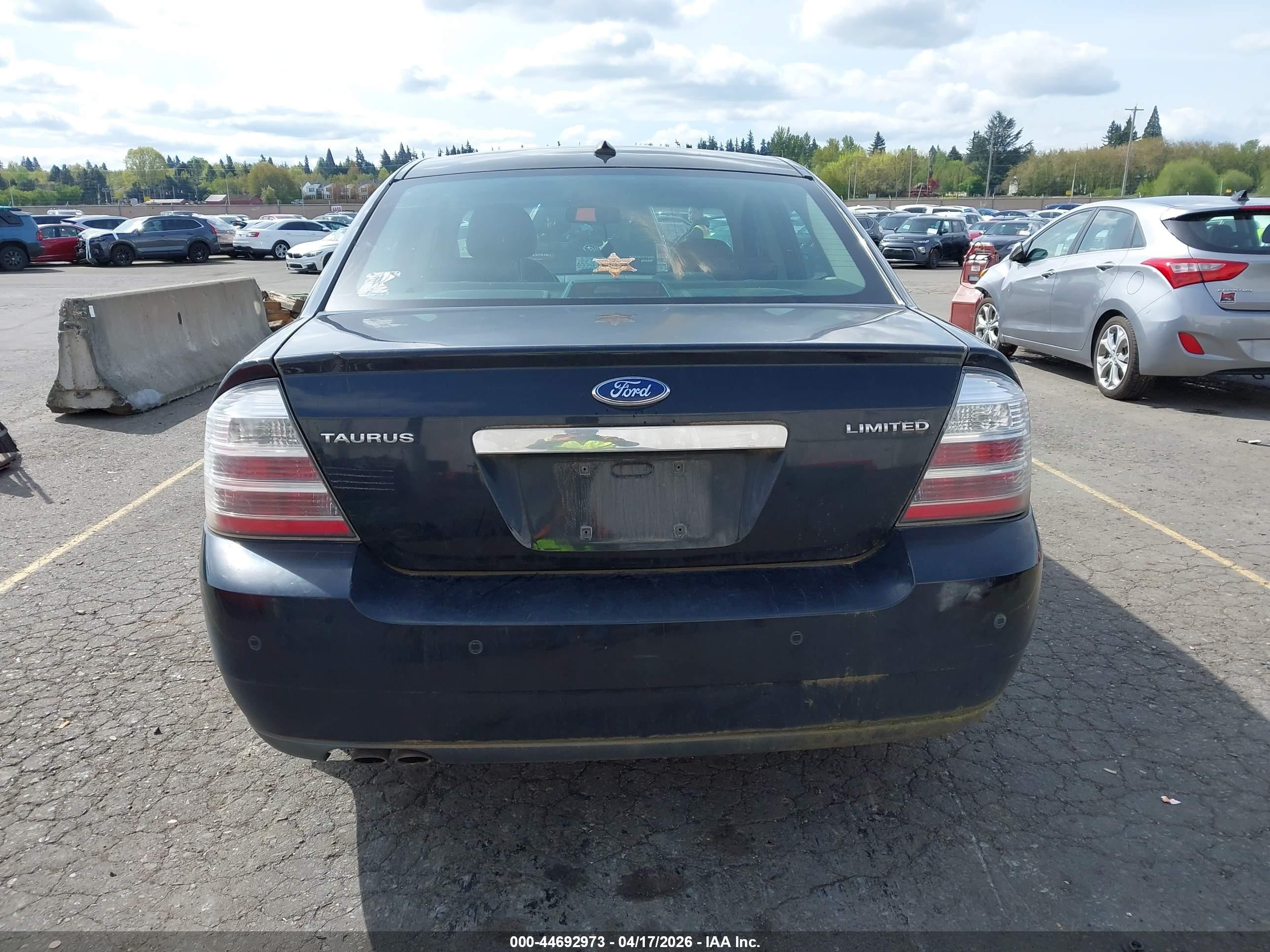2008 Ford Taurus Limited Black vin: 1FAHP25W88G112383
