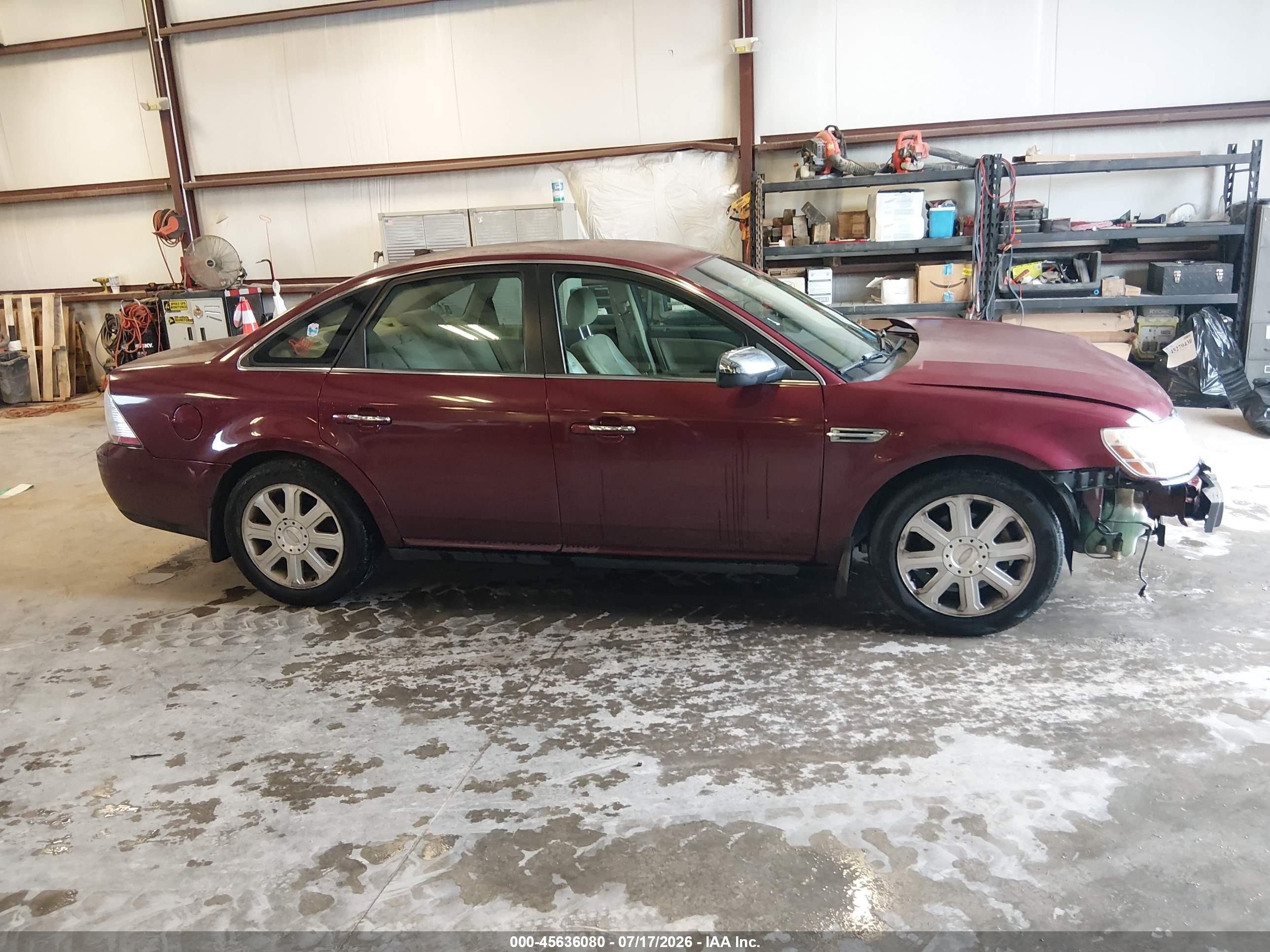 2008 Ford Taurus Limited Maroon vin: 1FAHP25W88G144332