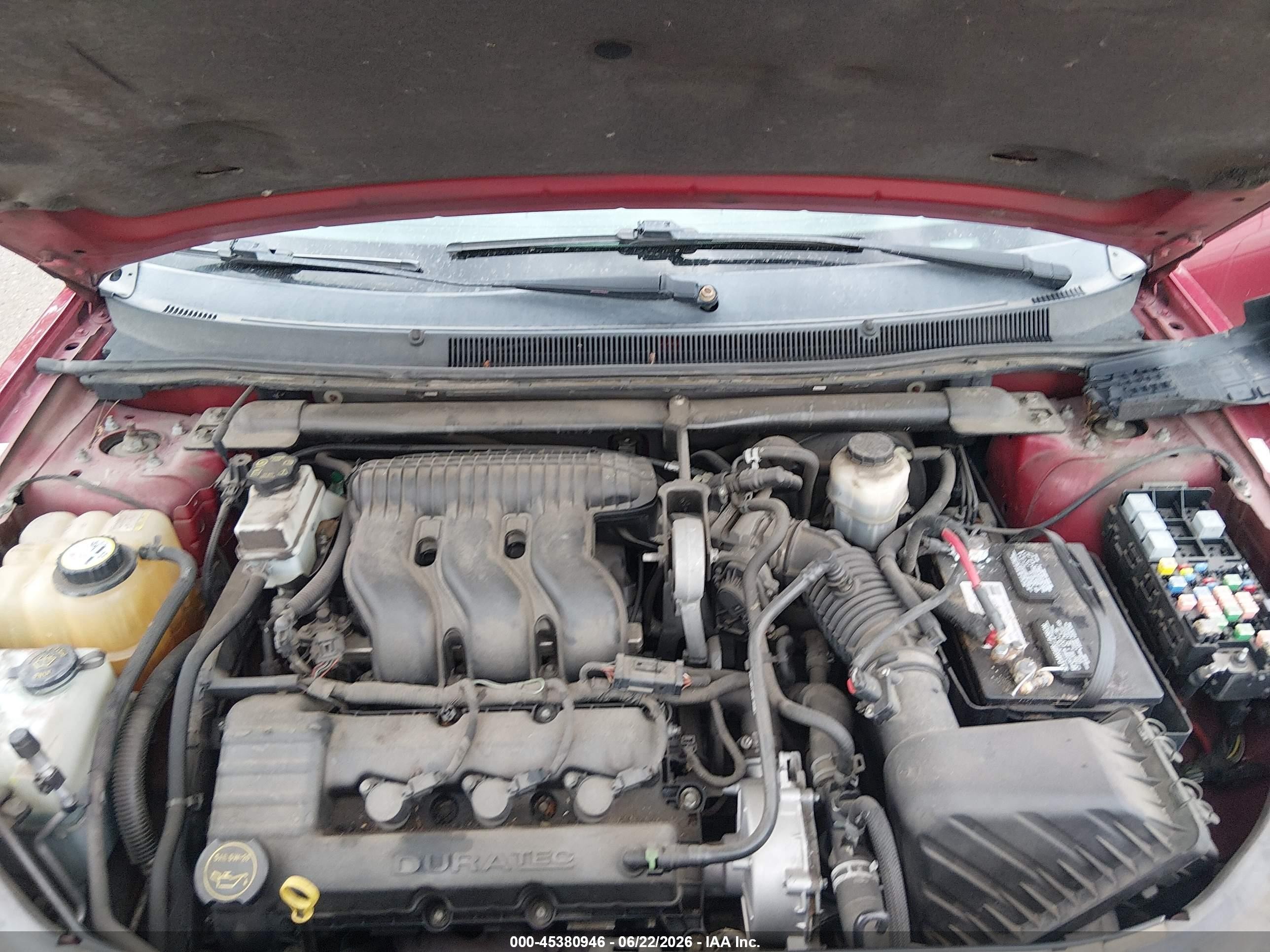 2007 Ford Five Hundred Sel Red vin: 1FAHP27147G104233