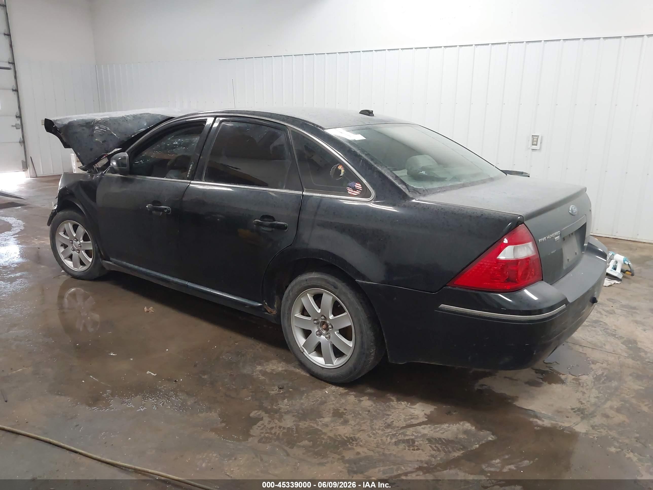 2007 Ford Five Hundred Sel Black vin: 1FAHP27167G154065