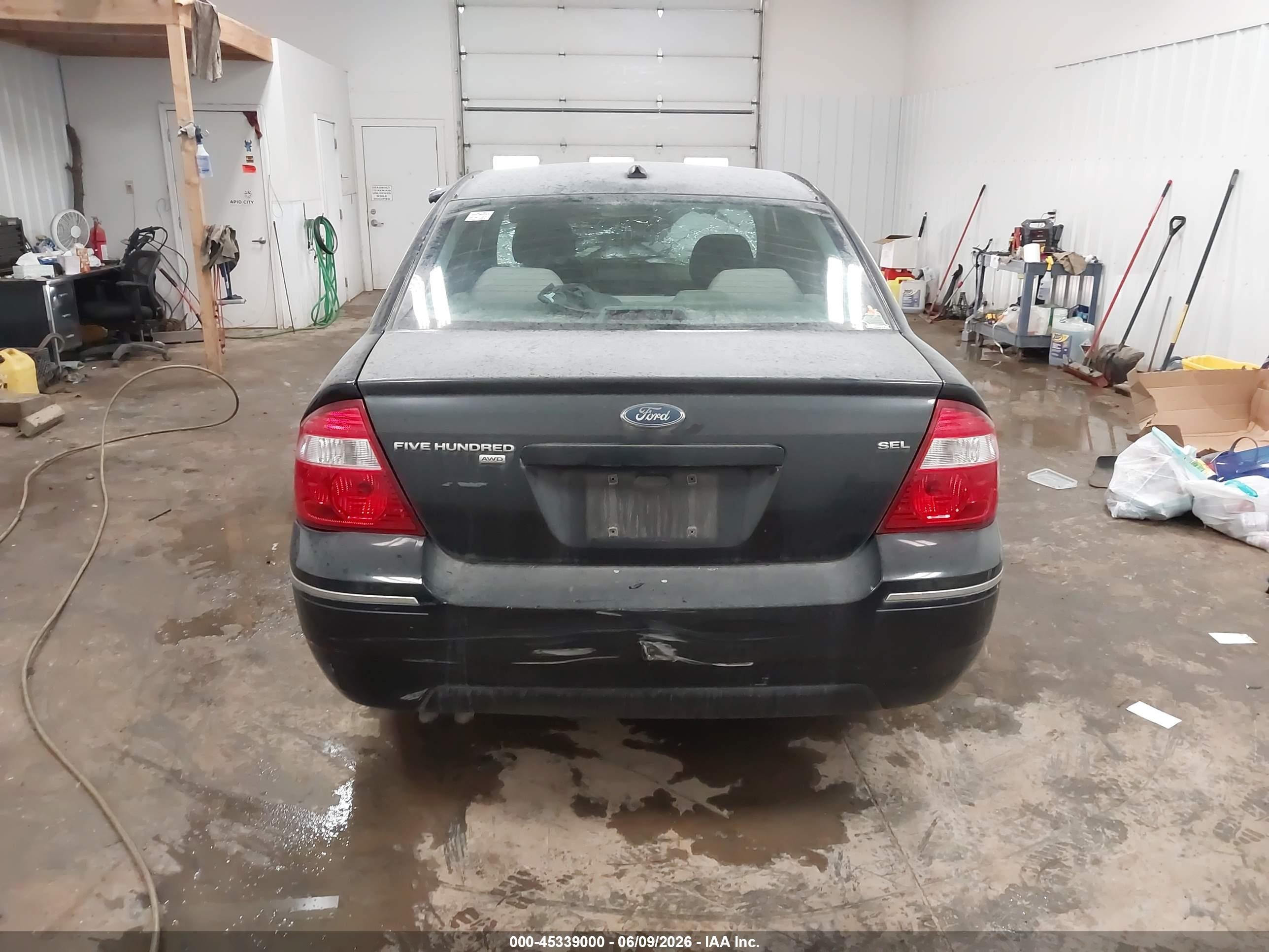2007 Ford Five Hundred Sel Black vin: 1FAHP27167G154065