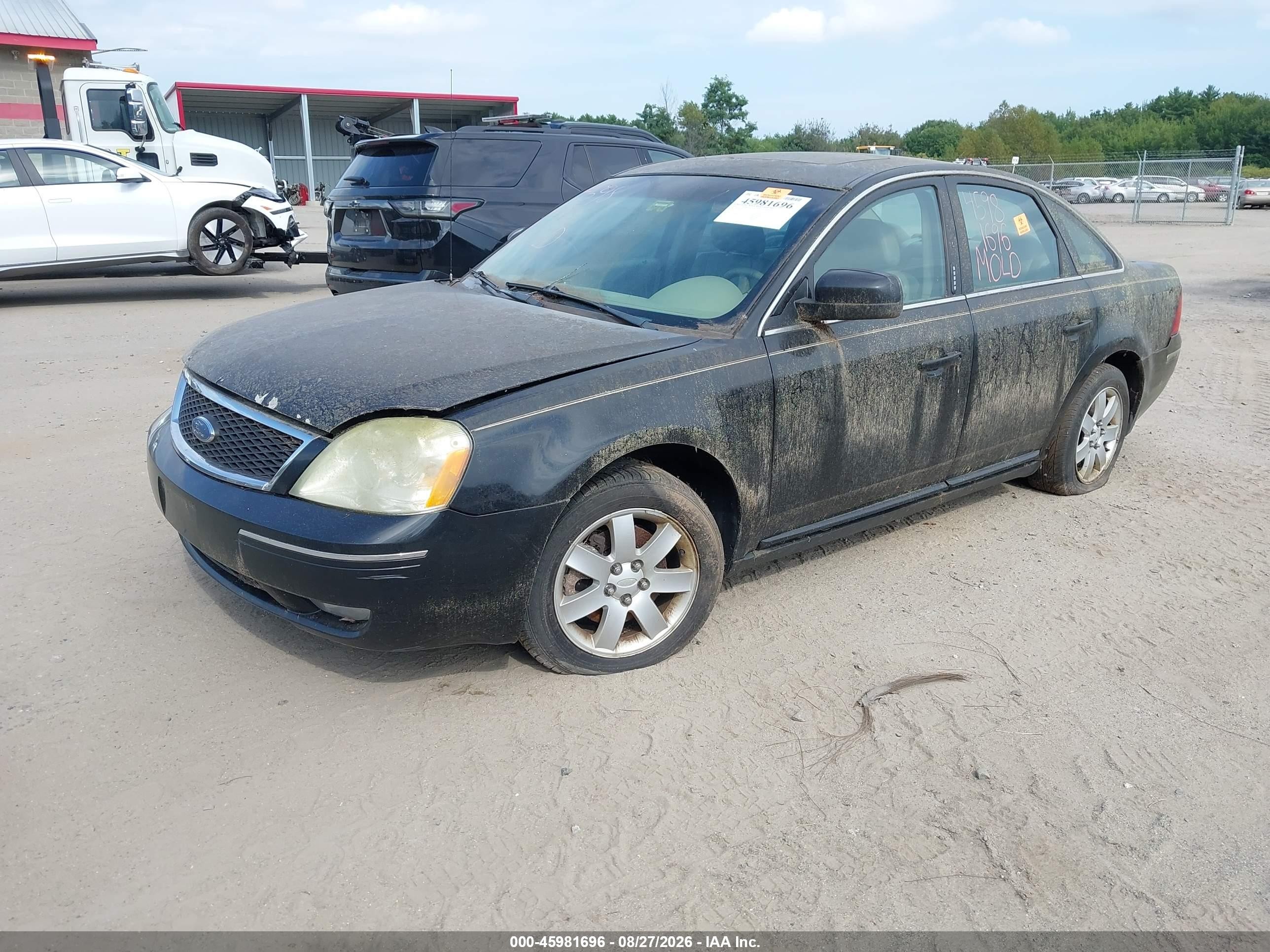 2006 Ford Five Hundred Sel Черный vin: 1FAHP27186G170010