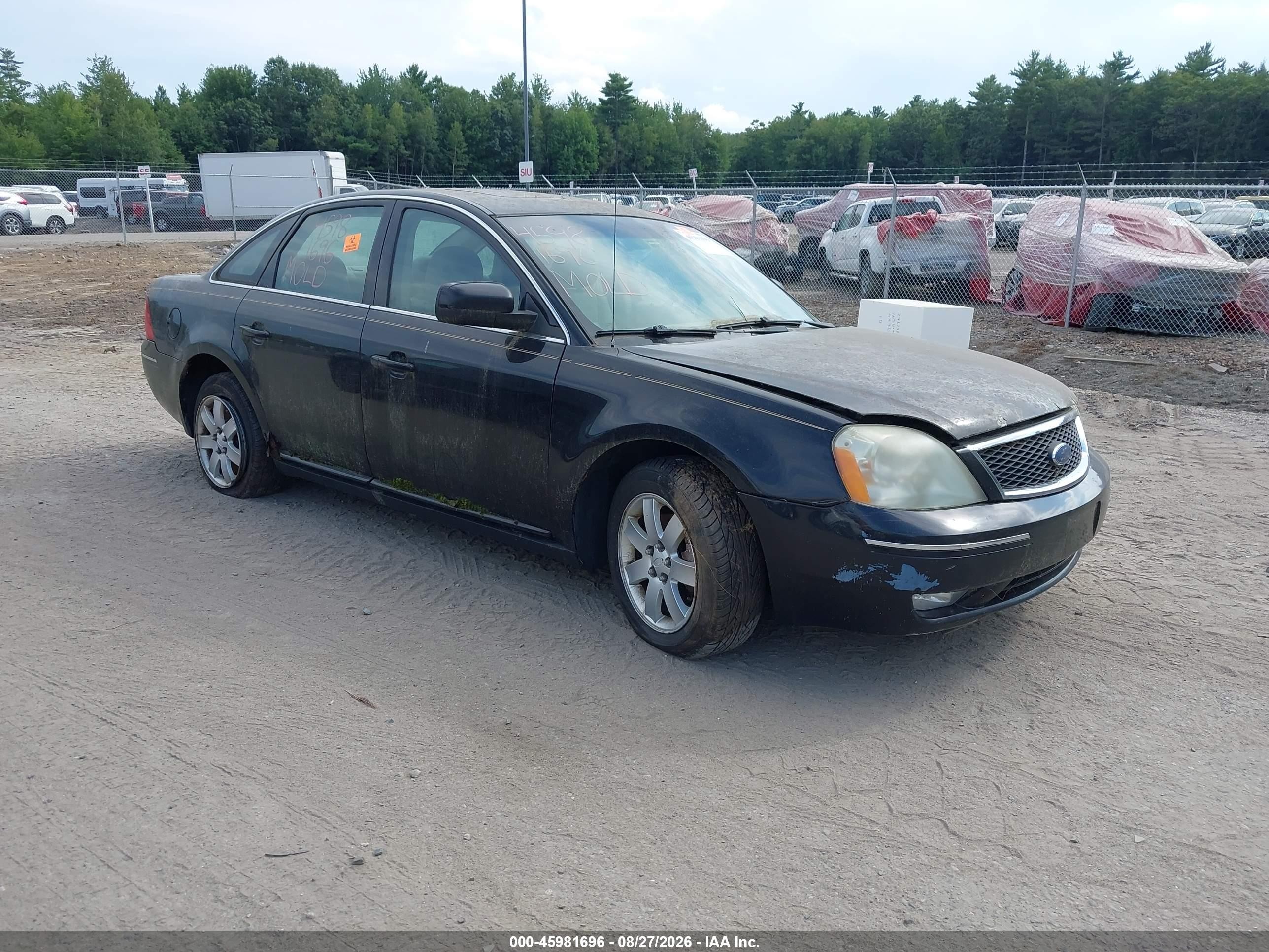 2006 Ford Five Hundred Sel Черный vin: 1FAHP27186G170010