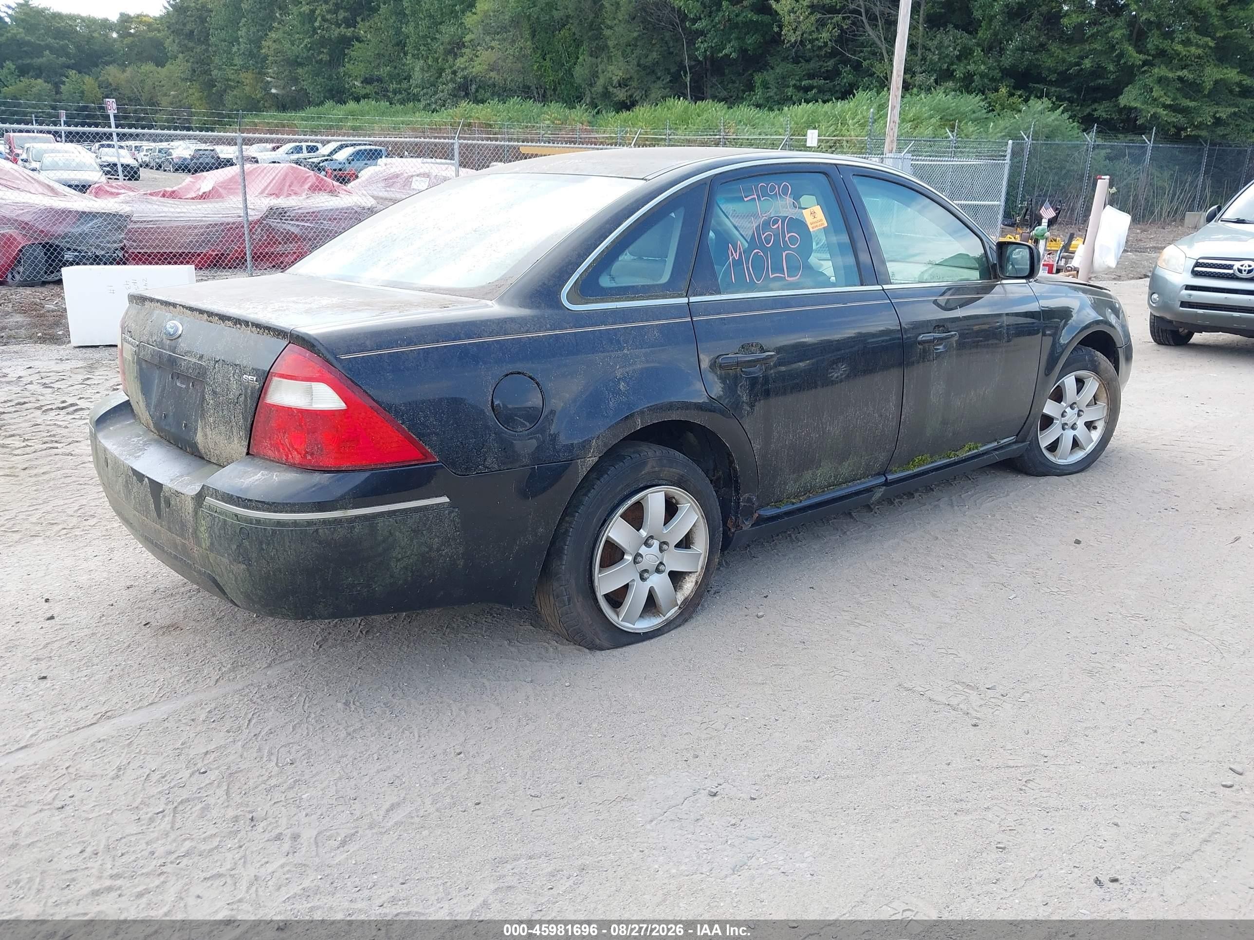 2006 Ford Five Hundred Sel Черный vin: 1FAHP27186G170010