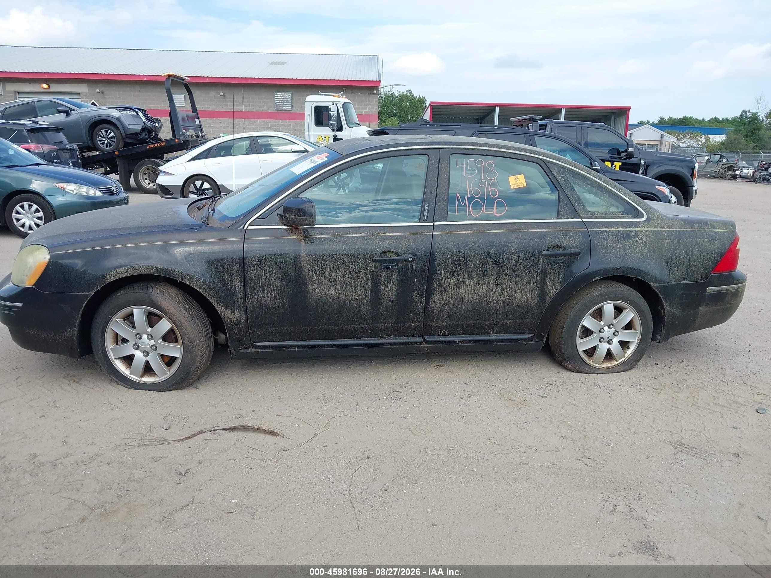 2006 Ford Five Hundred Sel Черный vin: 1FAHP27186G170010