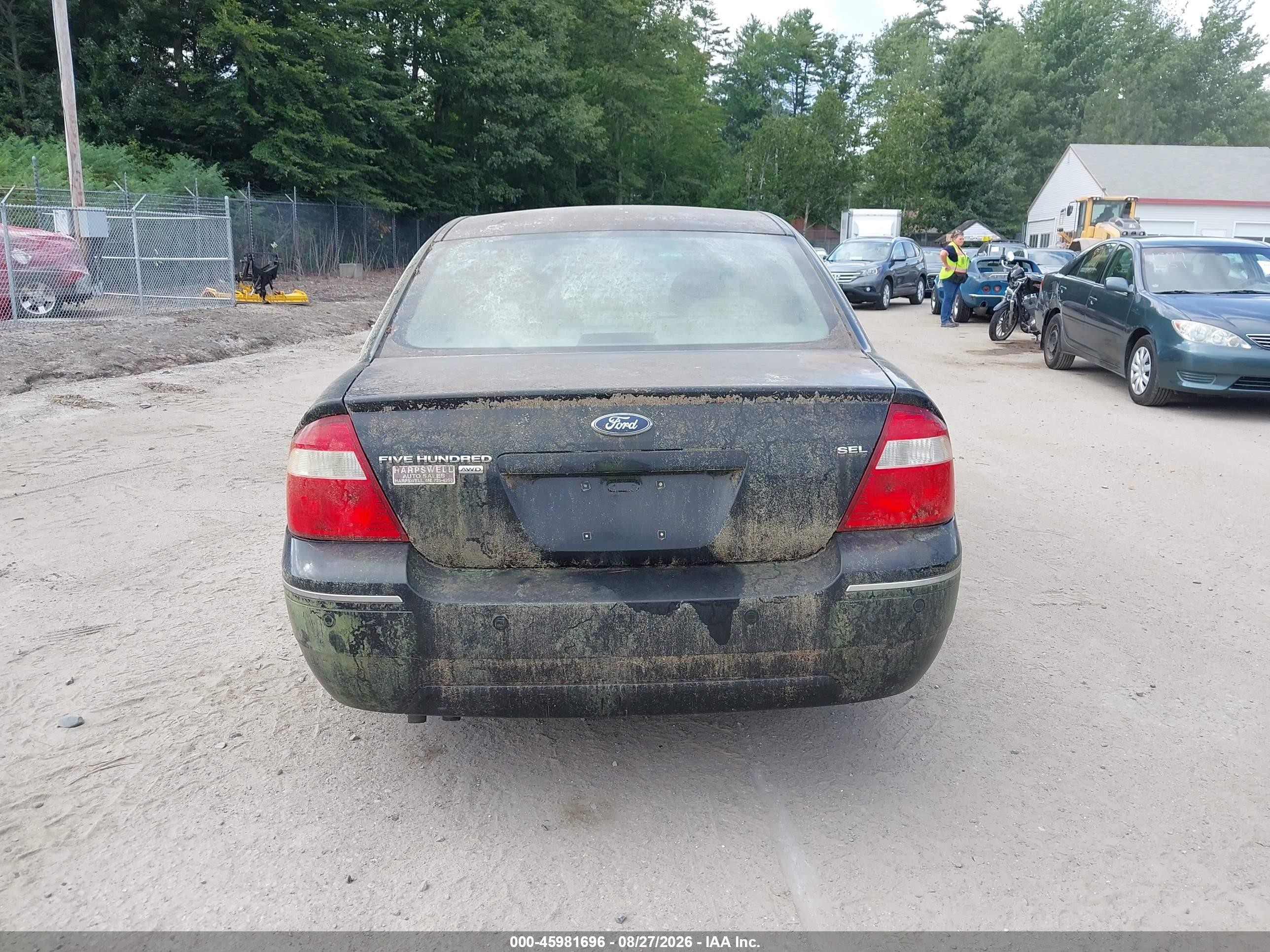 2006 Ford Five Hundred Sel Черный vin: 1FAHP27186G170010
