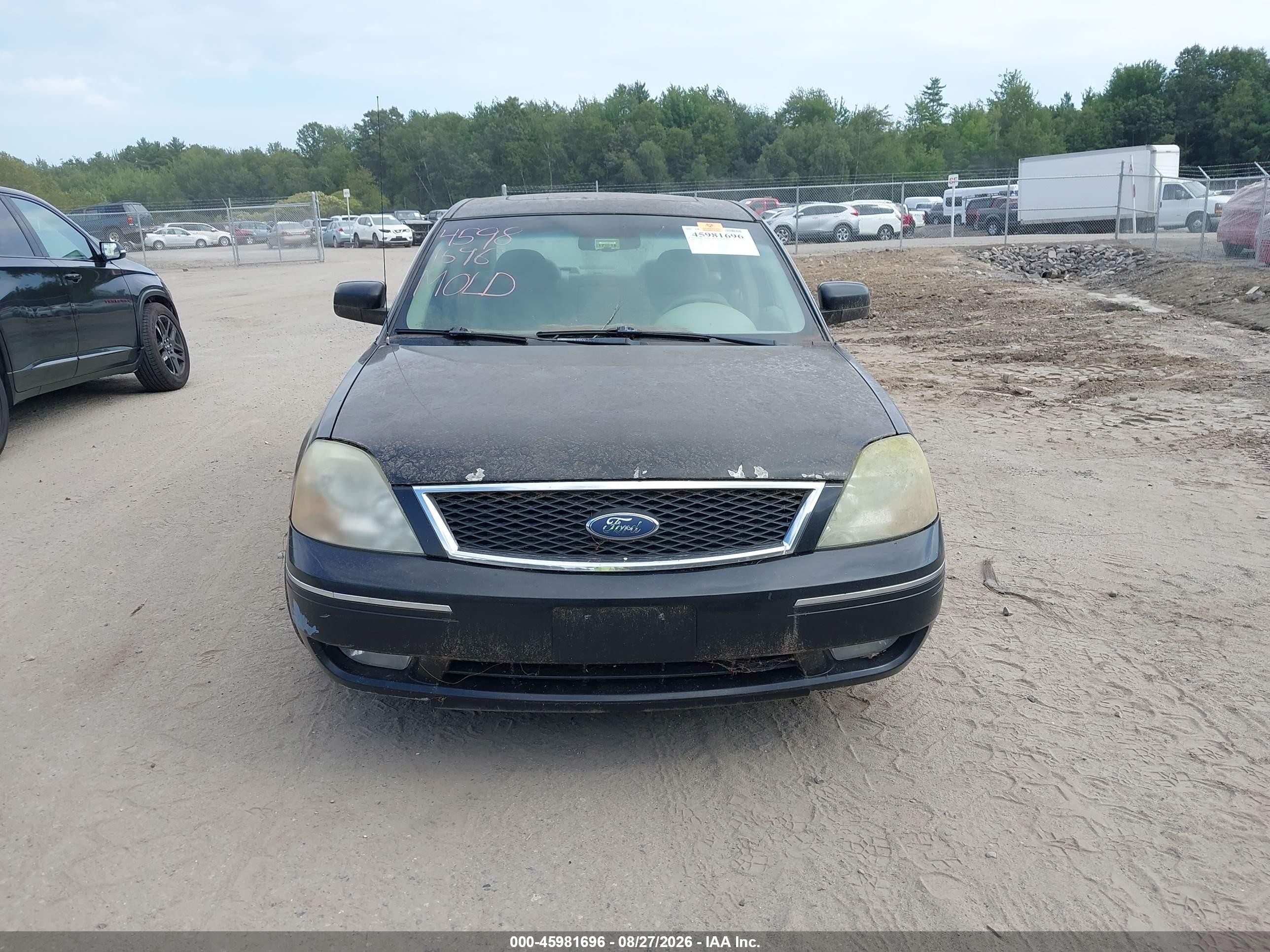 2006 Ford Five Hundred Sel Черный vin: 1FAHP27186G170010