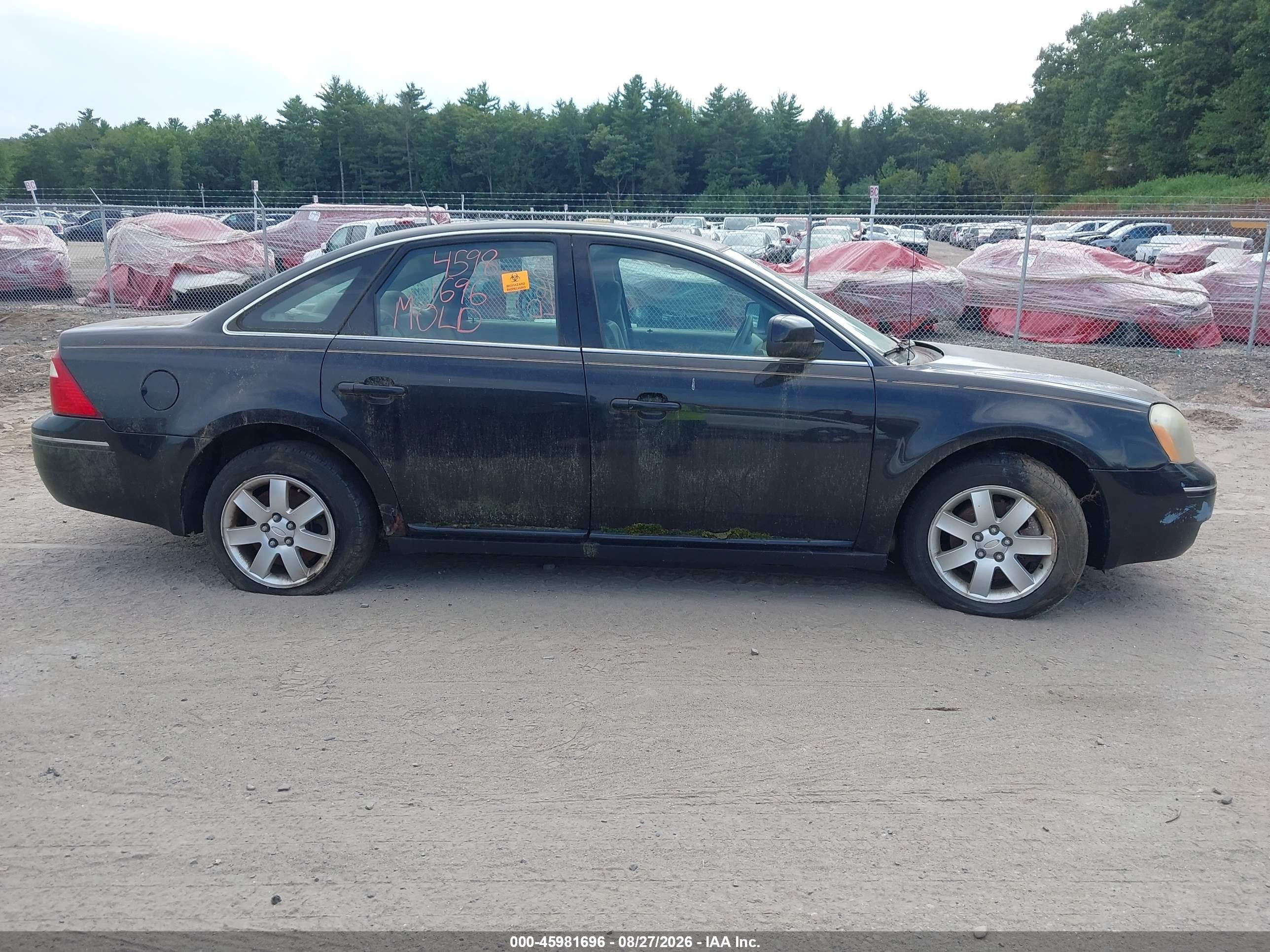 2006 Ford Five Hundred Sel Черный vin: 1FAHP27186G170010