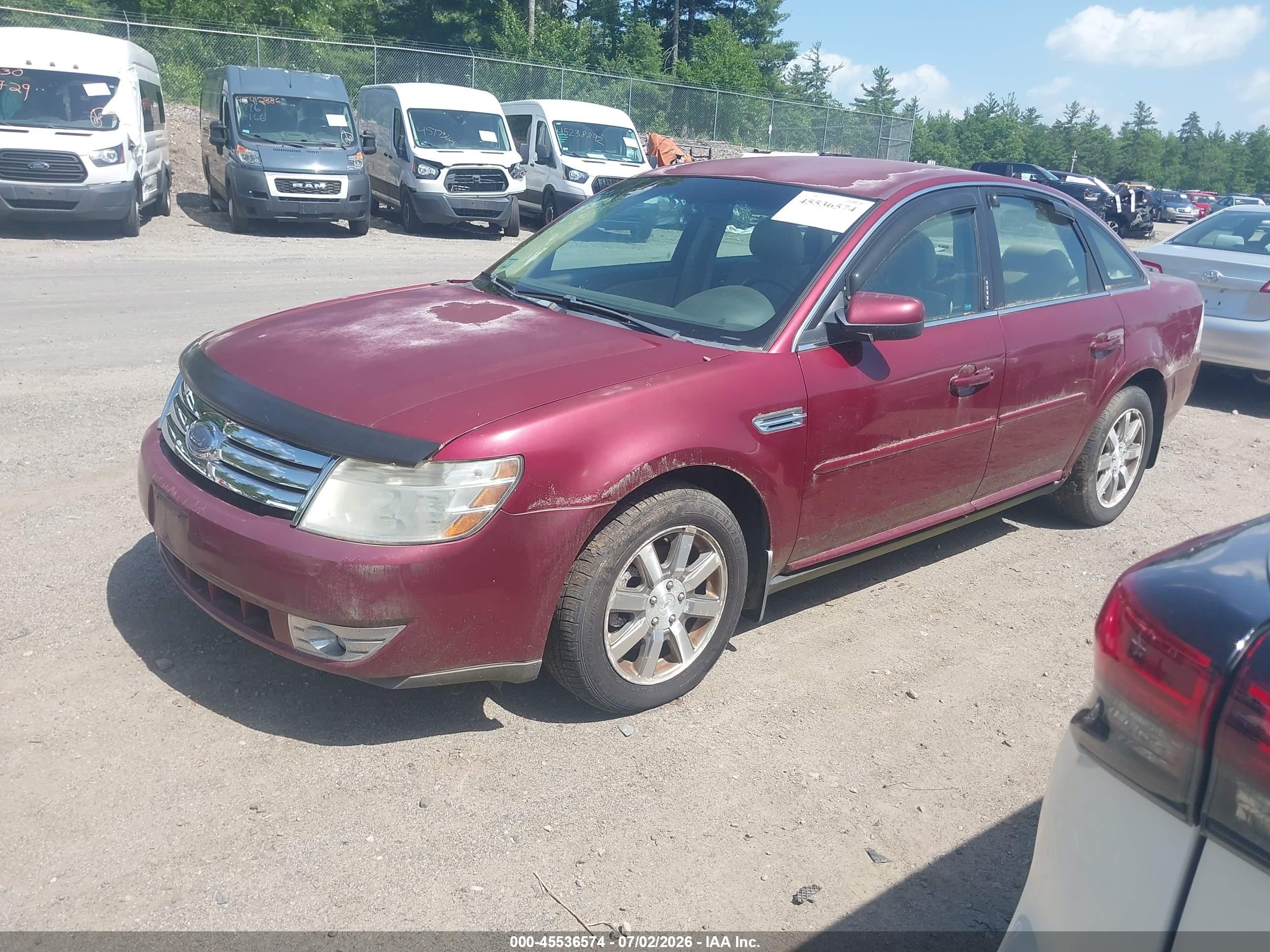 2008 Ford Taurus Sel Maroon vin: 1FAHP27W28G102087
