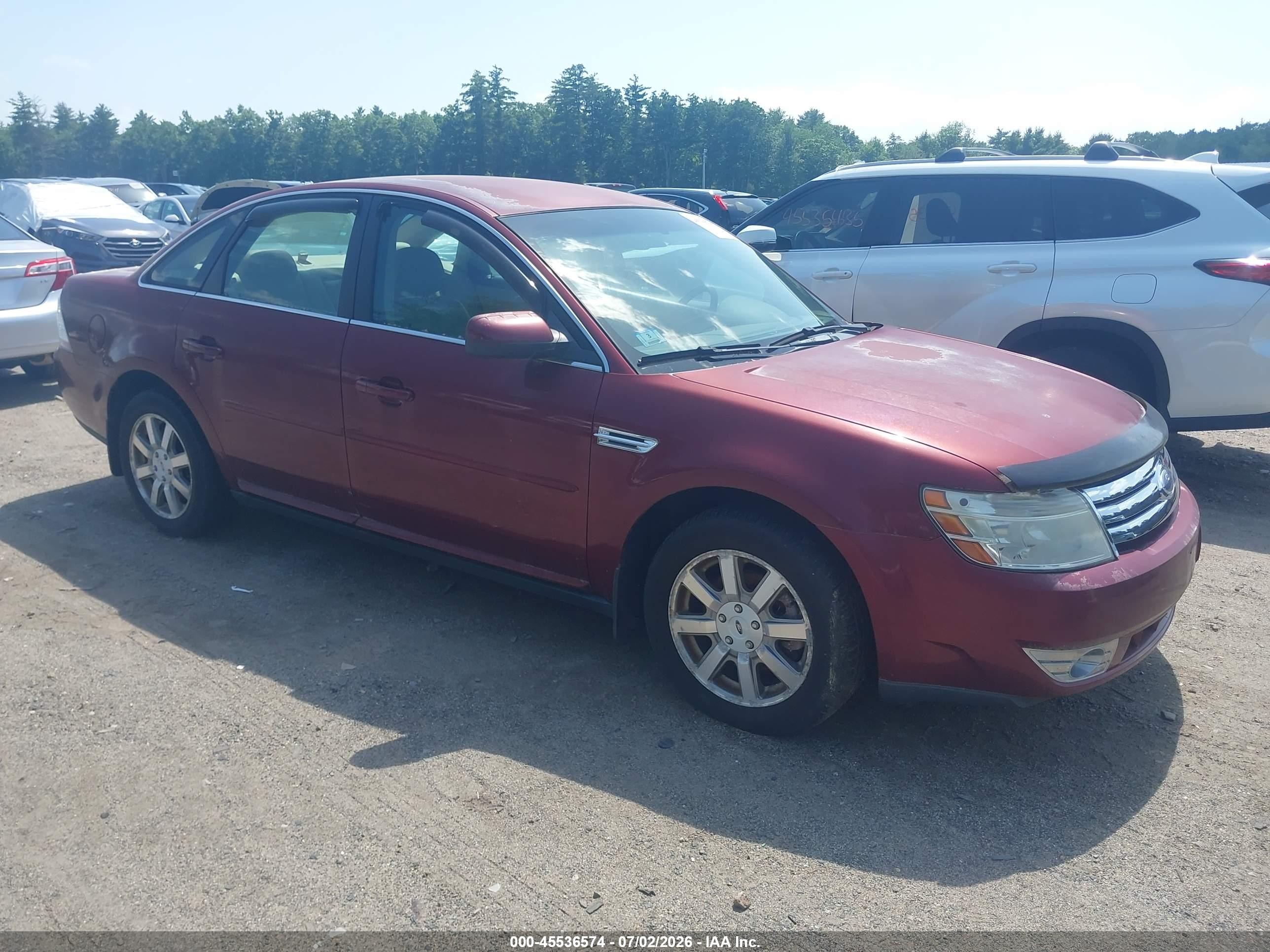 2008 Ford Taurus Sel Maroon vin: 1FAHP27W28G102087