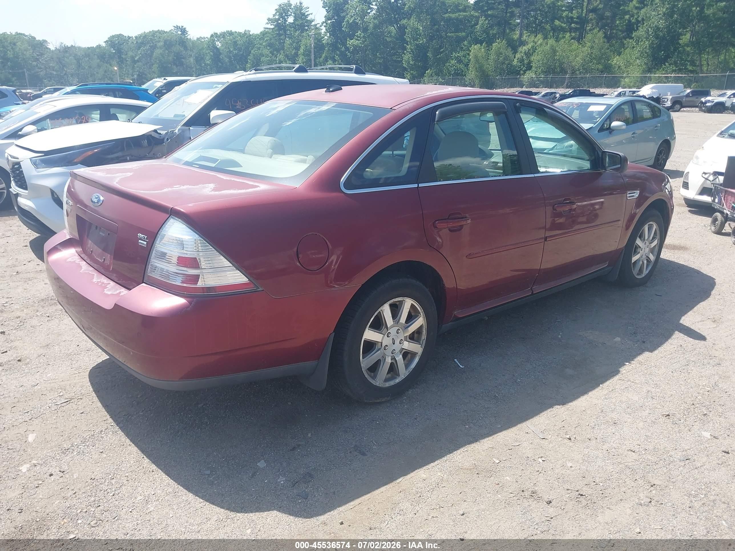 2008 Ford Taurus Sel Maroon vin: 1FAHP27W28G102087