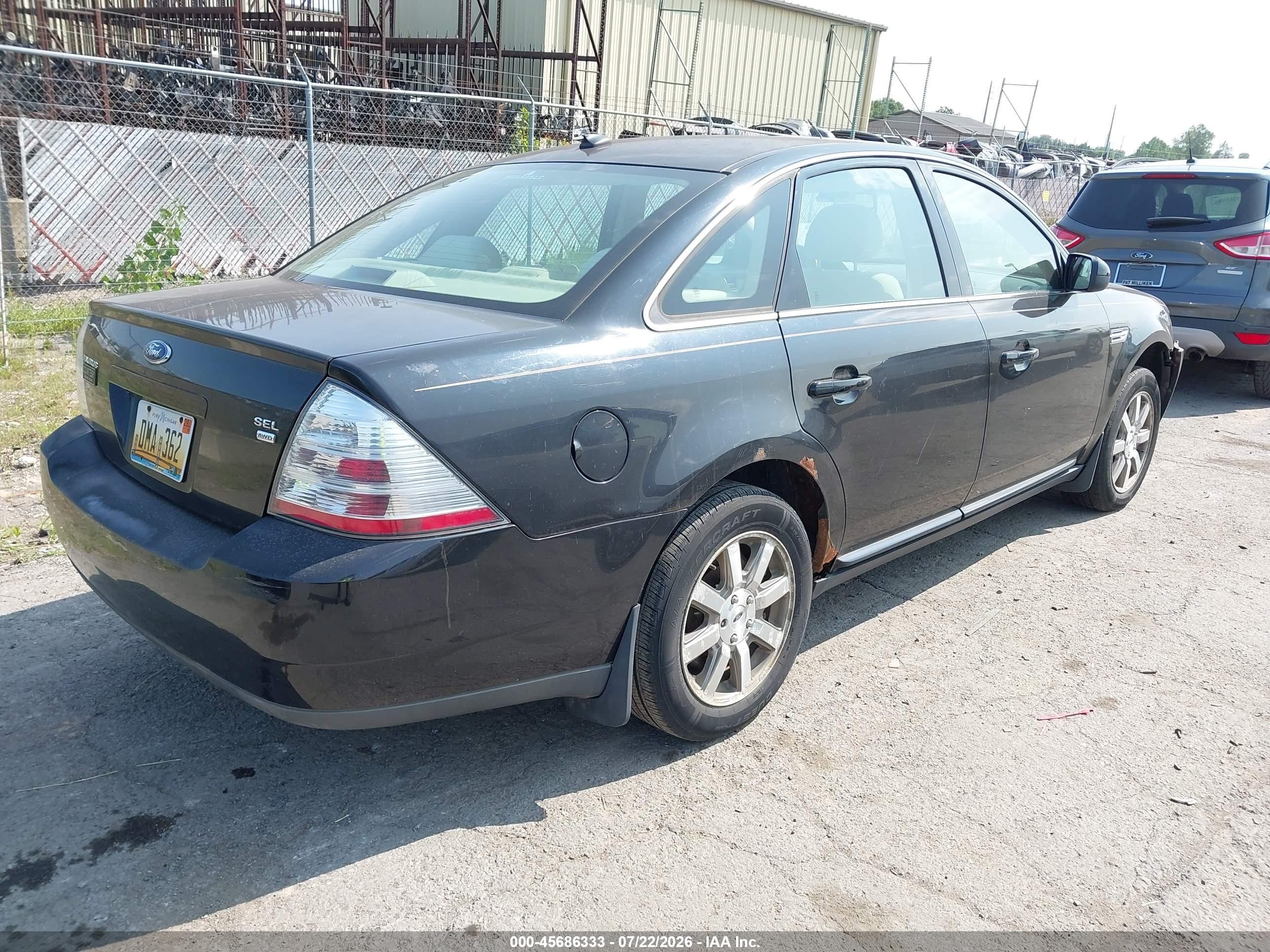 2008 Ford Taurus Sel Черный vin: 1FAHP27W38G149404