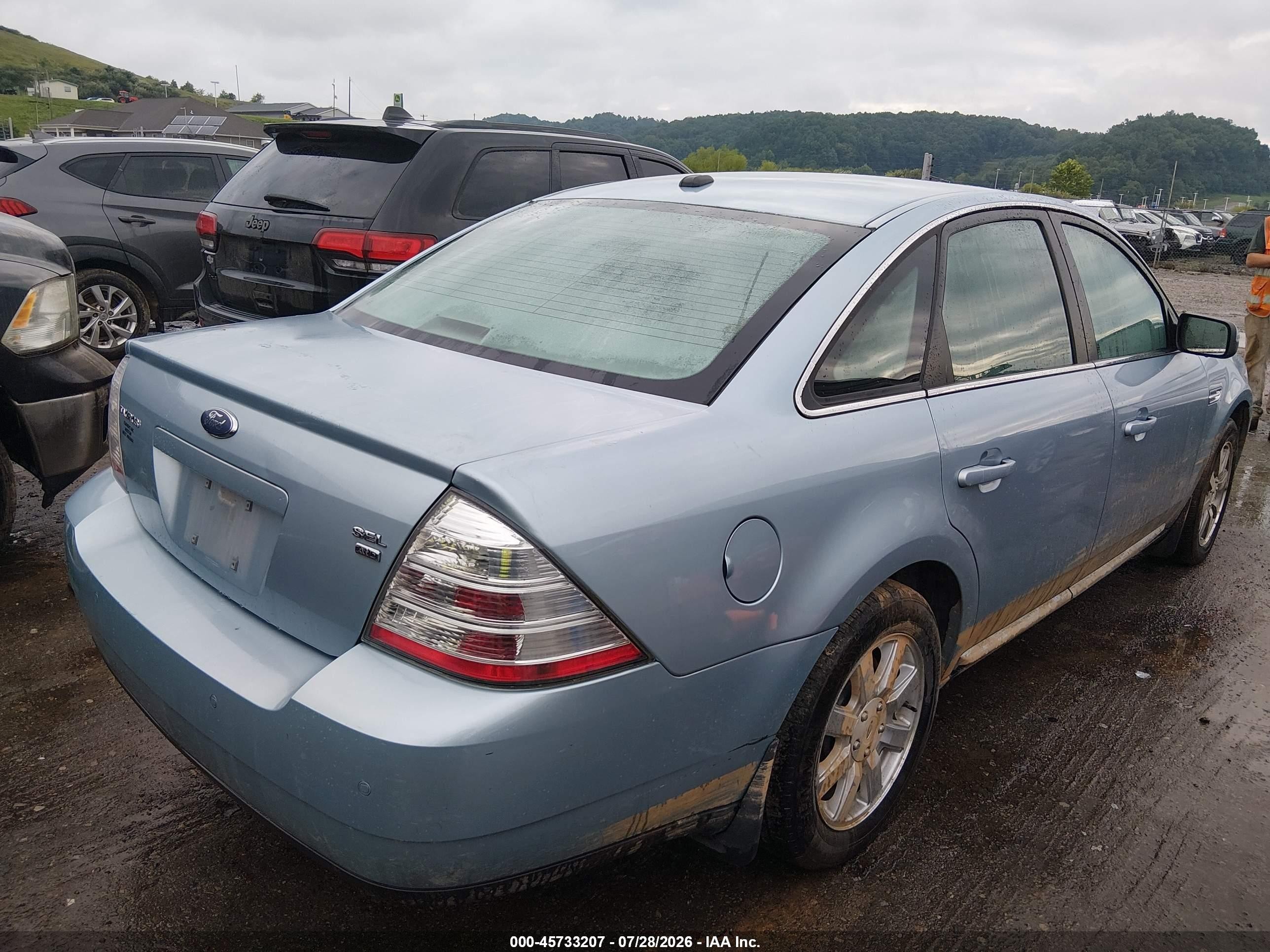 2009 Ford Taurus Sel Light Blue vin: 1FAHP27W39G113617