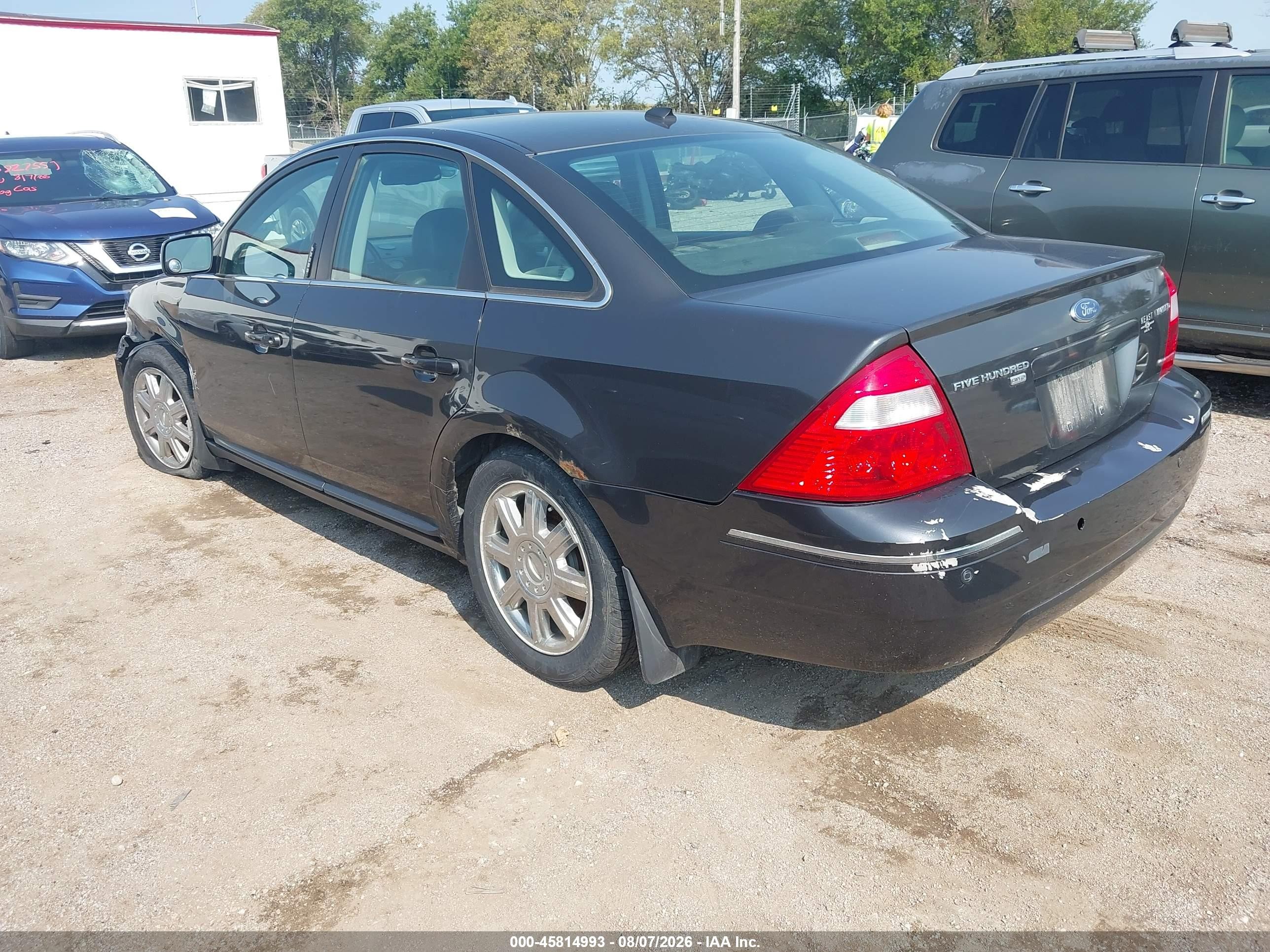 2007 Ford Five Hundred Limited Black vin: 1FAHP28167G117161