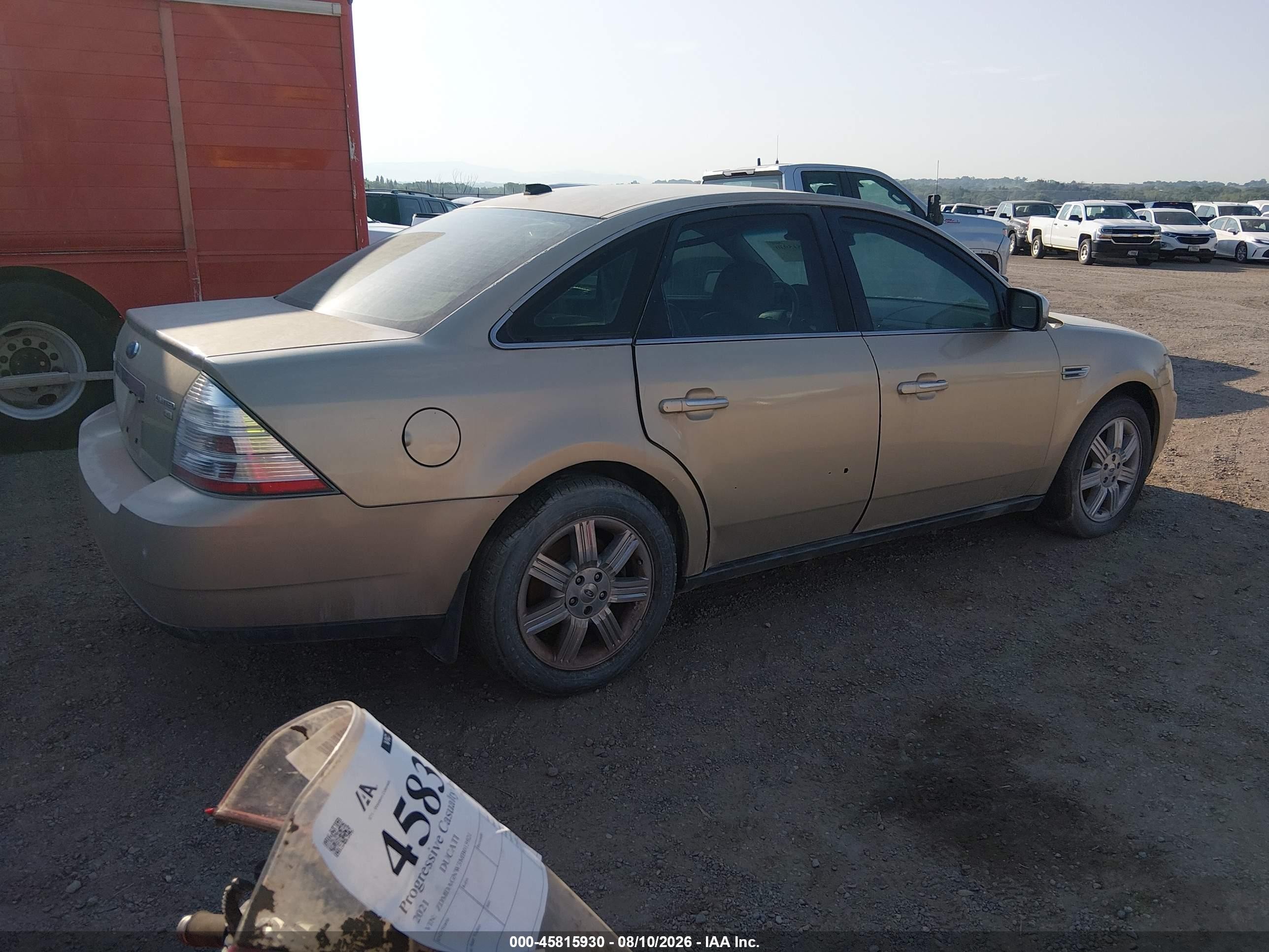 2008 Ford Taurus Limited Tan vin: 1FAHP28W98G129043