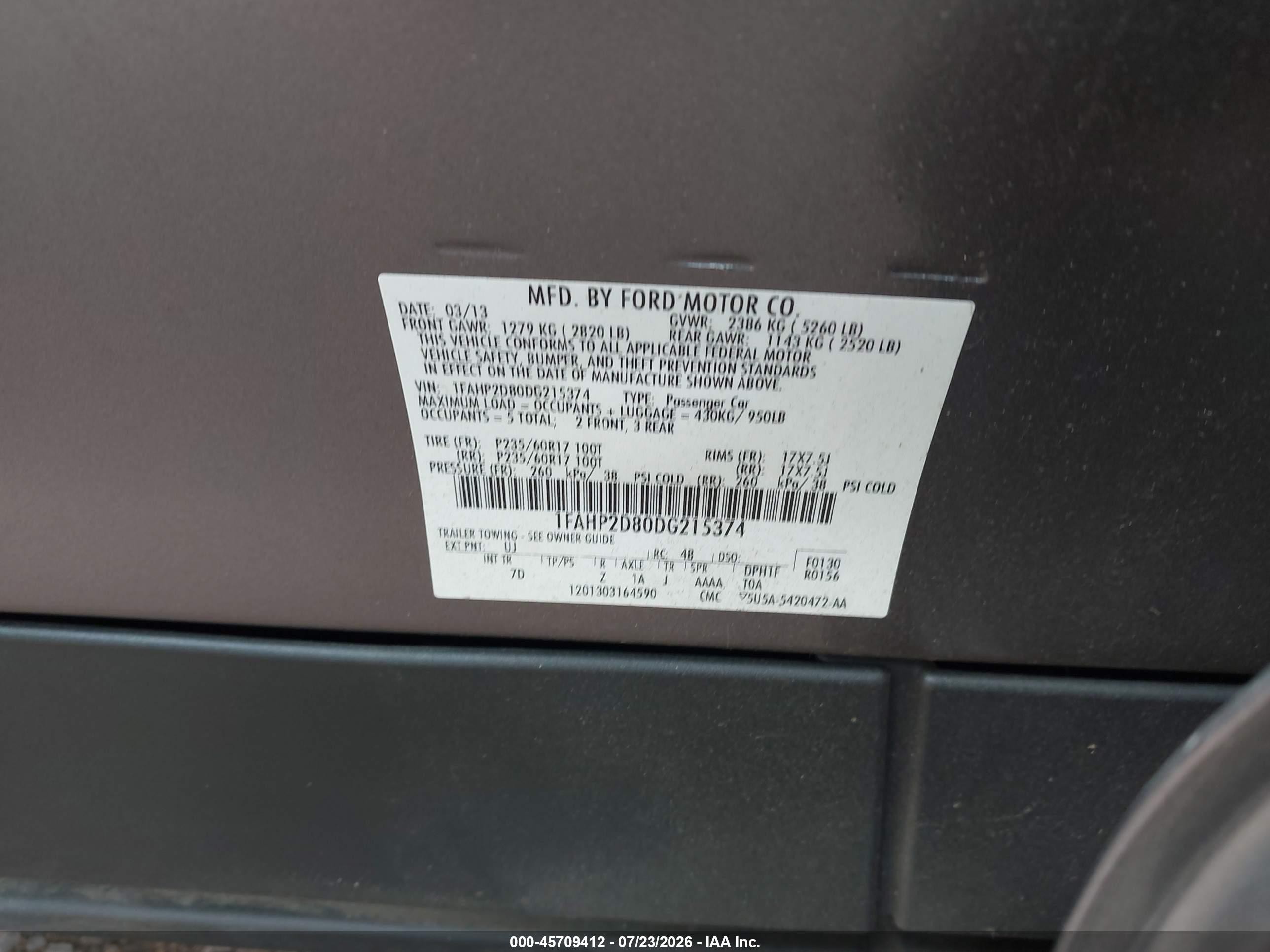 2013 Ford Taurus Se Серый vin: 1FAHP2D80DG215374