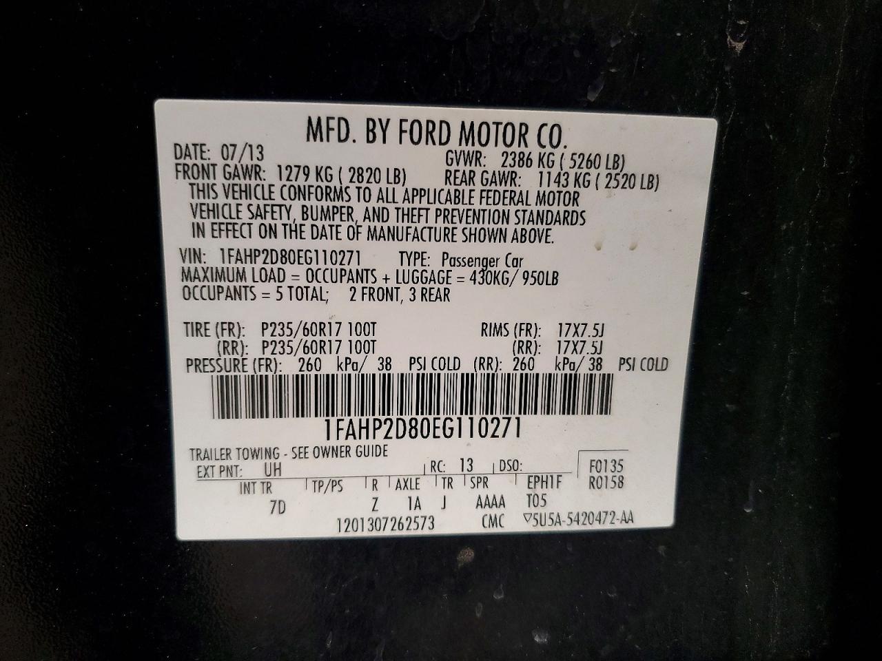 2014 Ford Taurus Se Черный vin: 1FAHP2D80EG110271