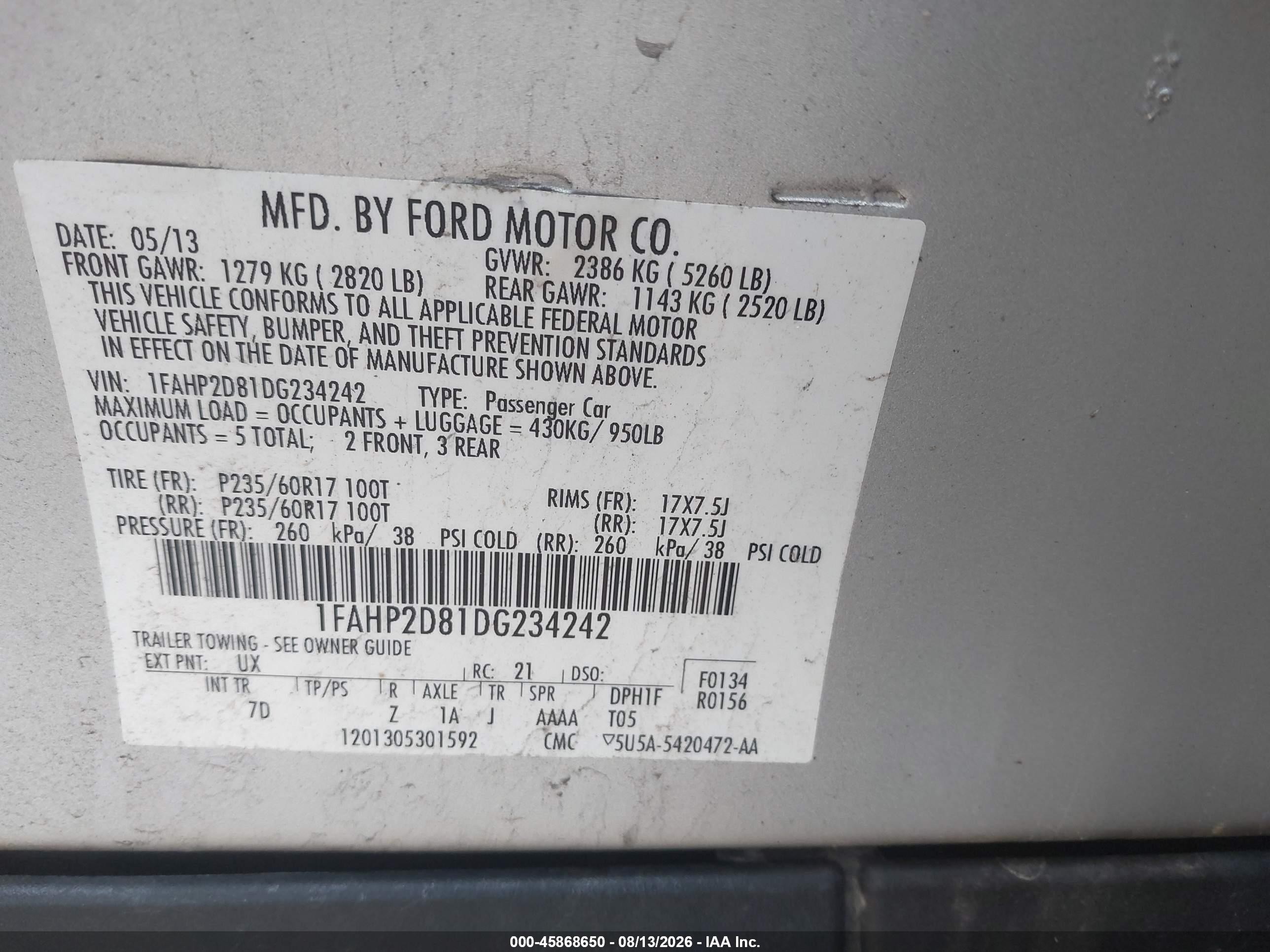 2013 Ford Taurus Se Серебряный vin: 1FAHP2D81DG234242