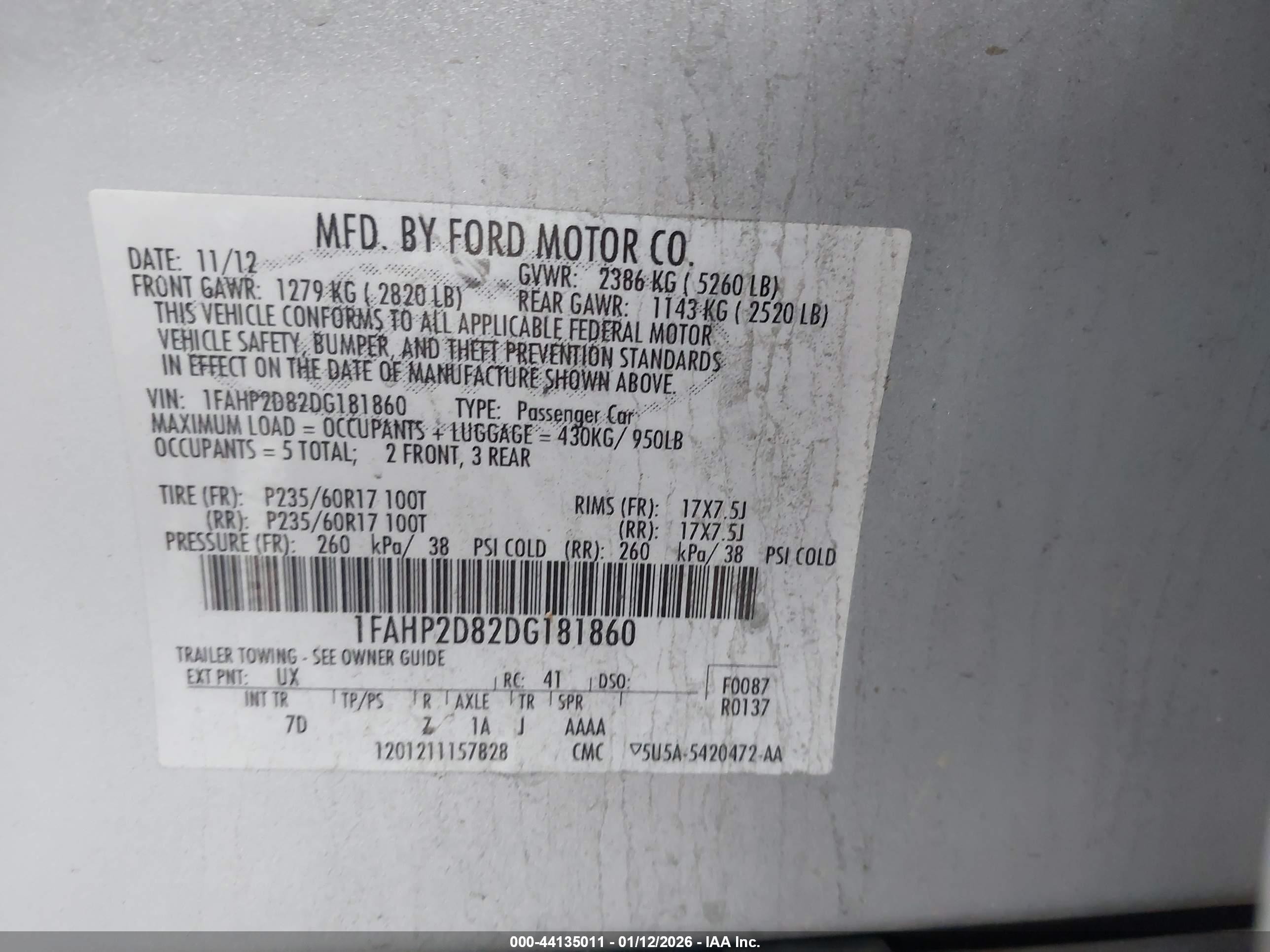 2013 Ford Taurus Se Серебряный vin: 1FAHP2D82DG181860