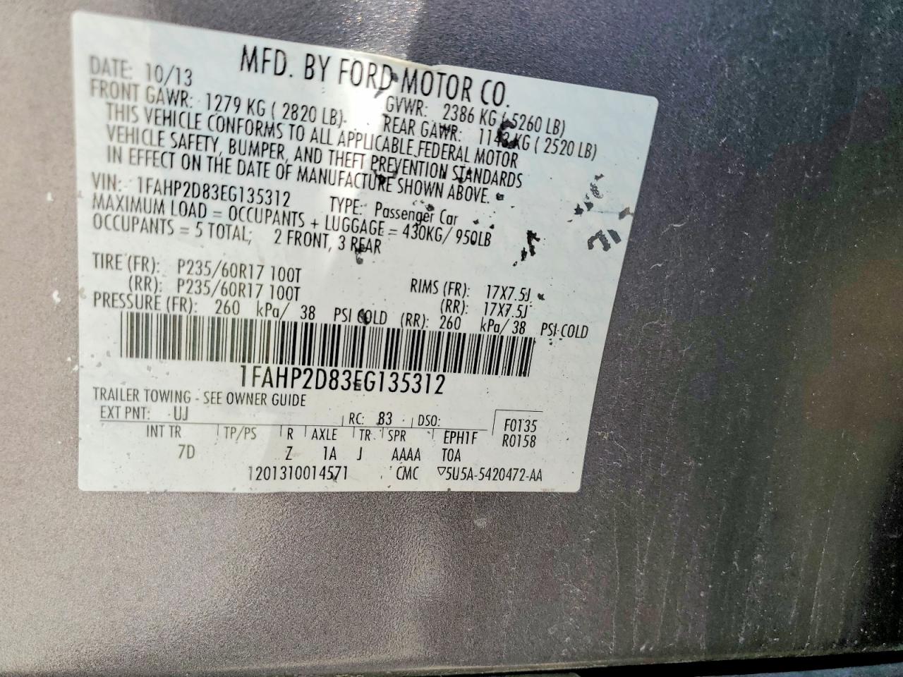 2014 Ford Taurus Se Gray vin: 1FAHP2D83EG135312