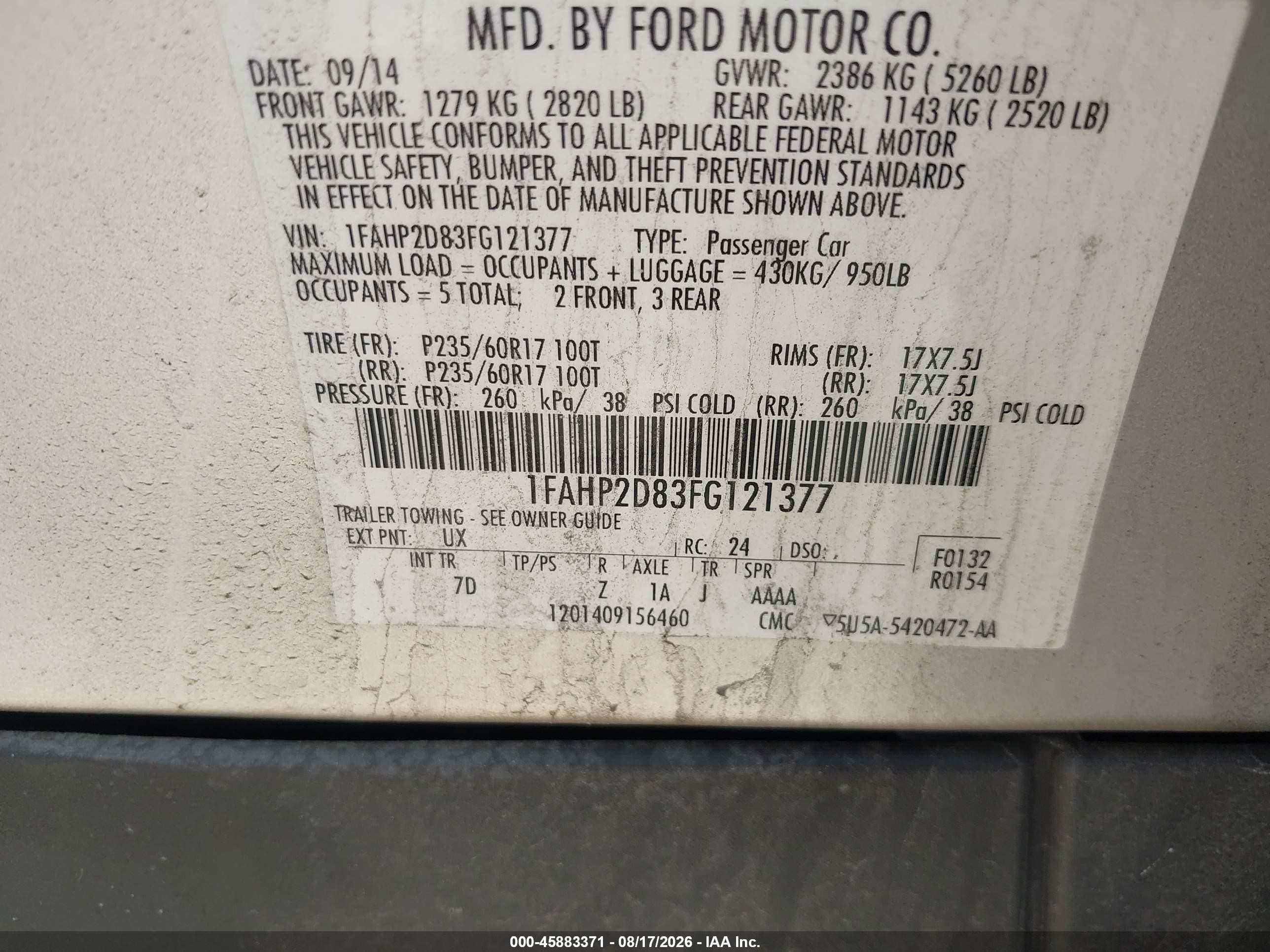 2015 Ford Taurus Se Silver vin: 1FAHP2D83FG121377