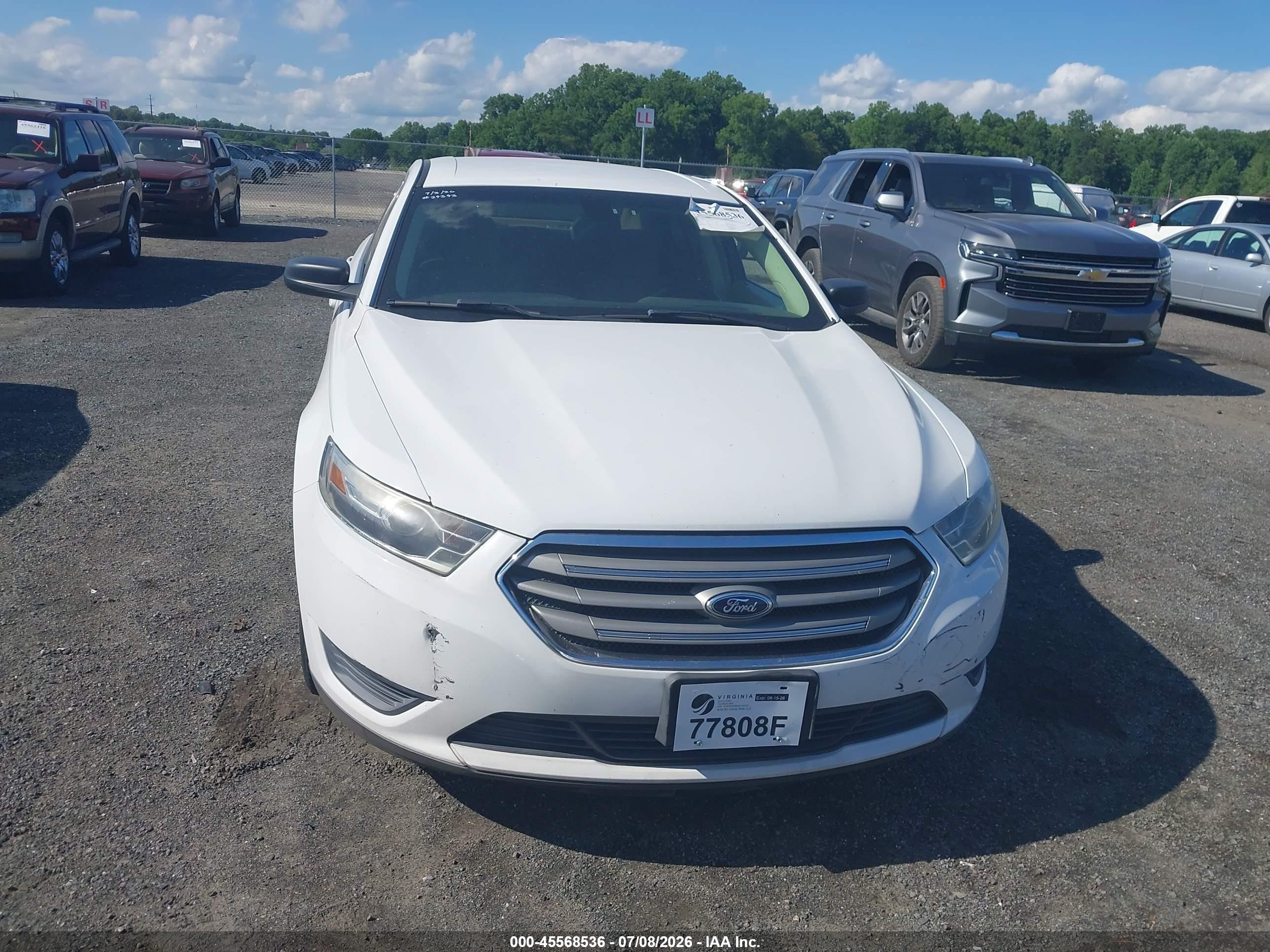2013 Ford Taurus Se White vin: 1FAHP2D88DG182253