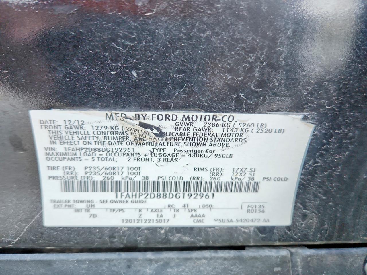 2013 Ford Taurus Se Black vin: 1FAHP2D88DG192961