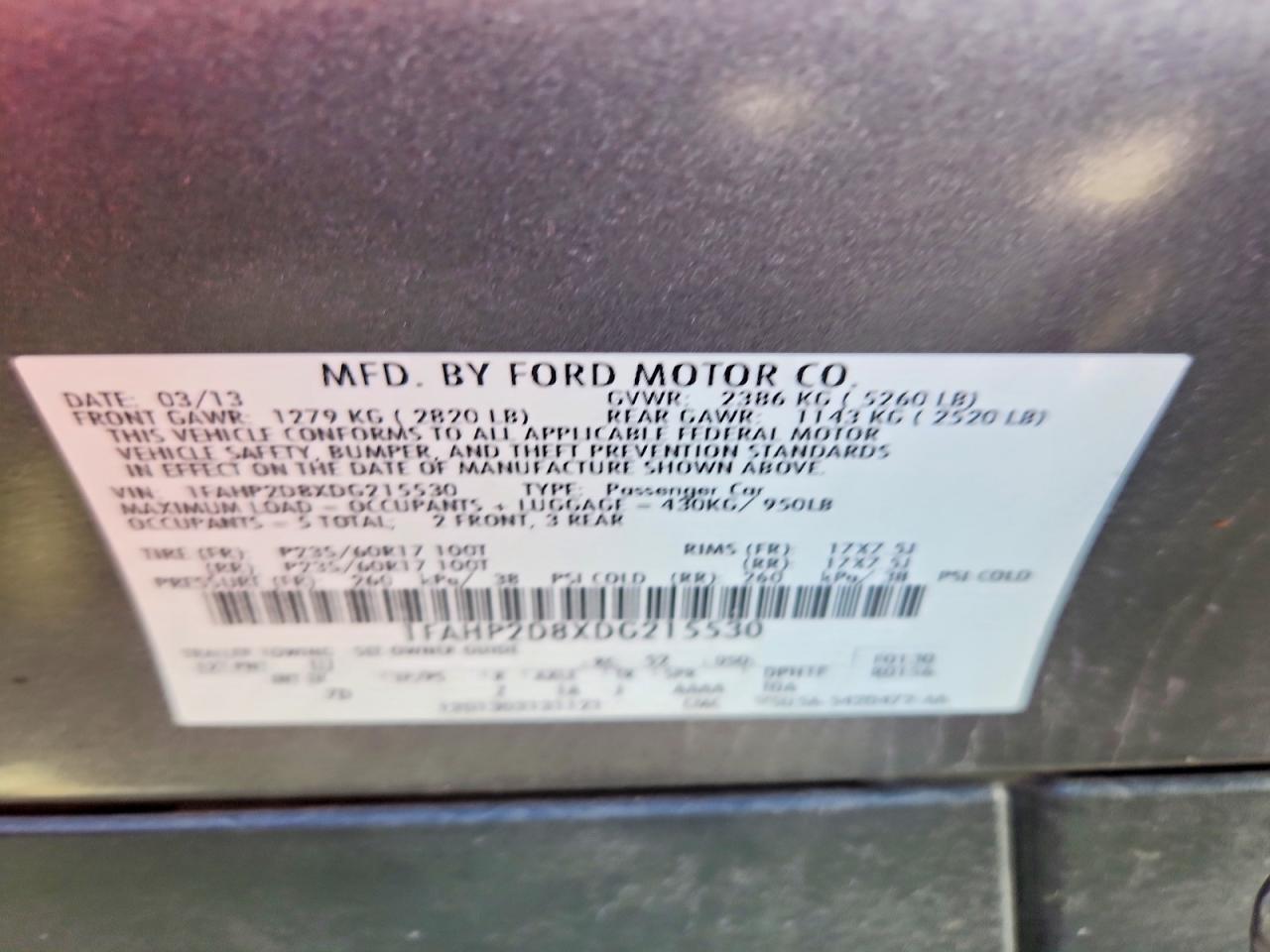 2013 Ford Taurus Se Gray vin: 1FAHP2D8XDG215530