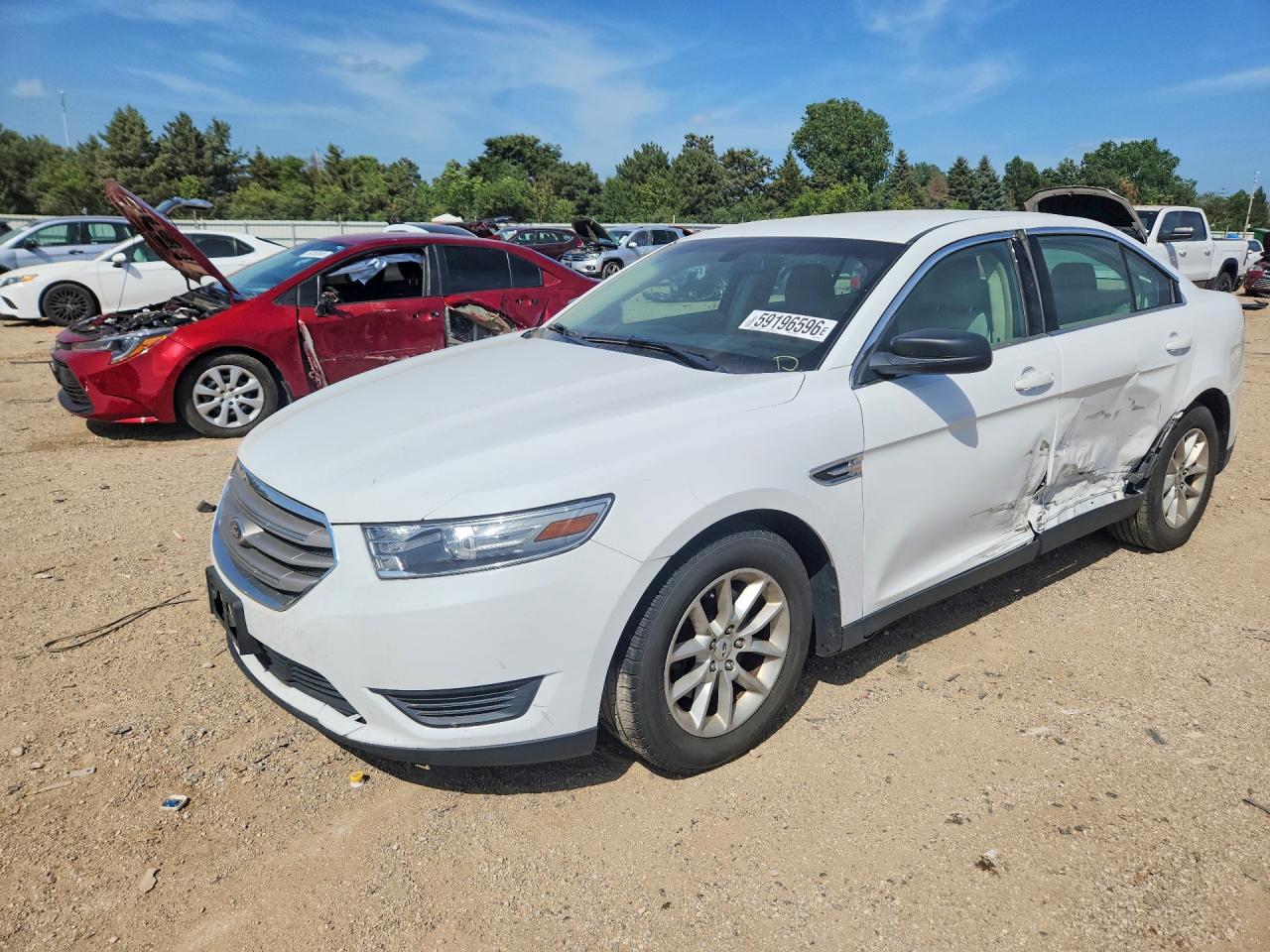 2013 Ford Taurus Se White vin: 1FAHP2D97DG157918
