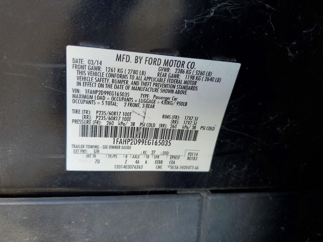 2014 Ford Taurus Se Black vin: 1FAHP2D99EG165035
