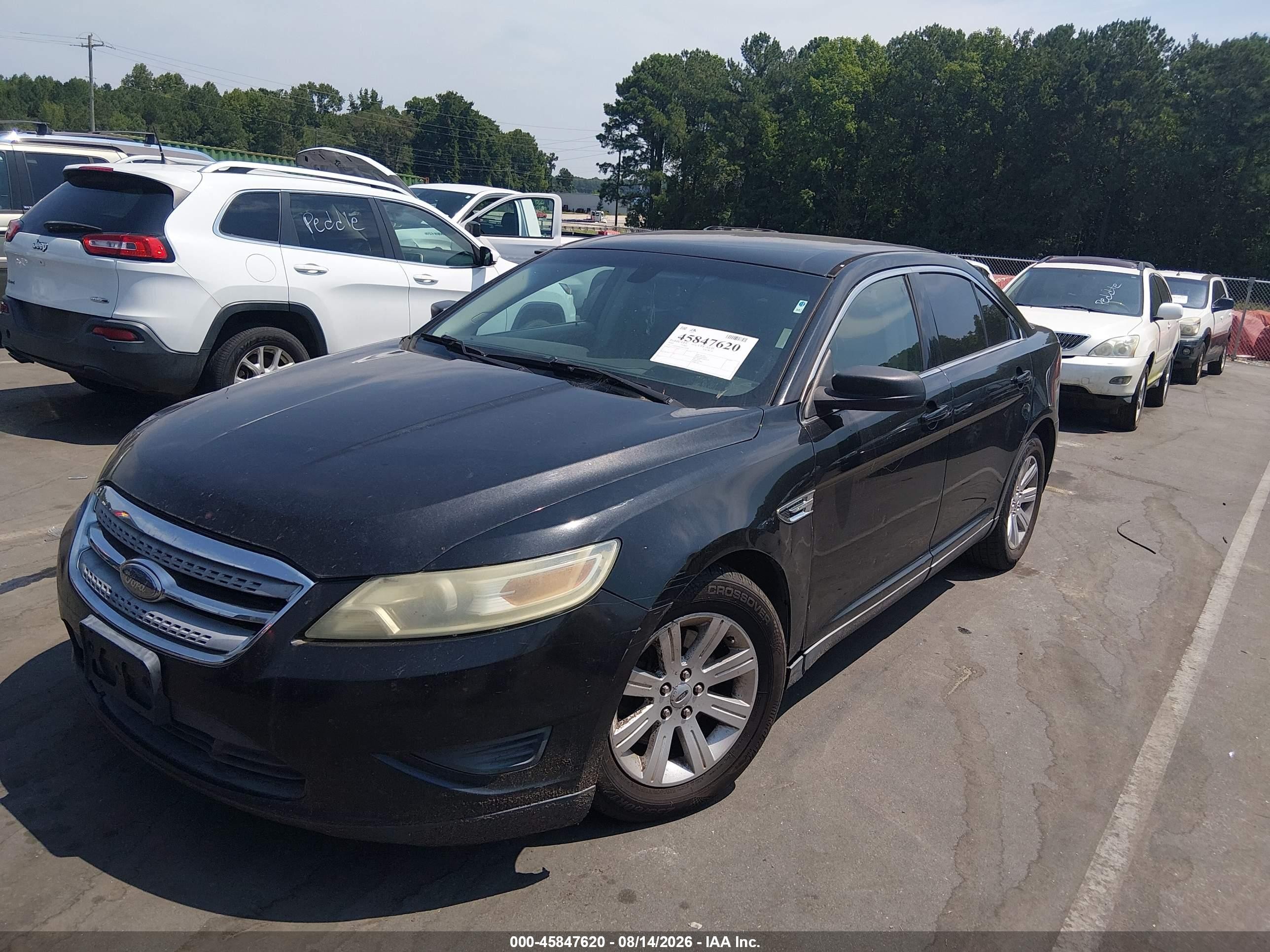2010 Ford Taurus Se Black vin: 1FAHP2DW4AG125249